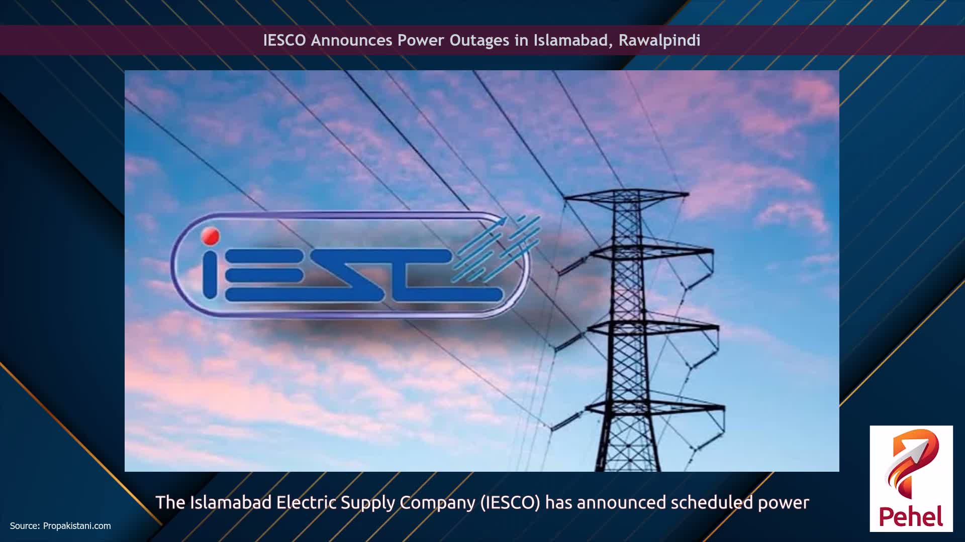 IESCO Announces Power Outages in Islamabad, Rawalpindi