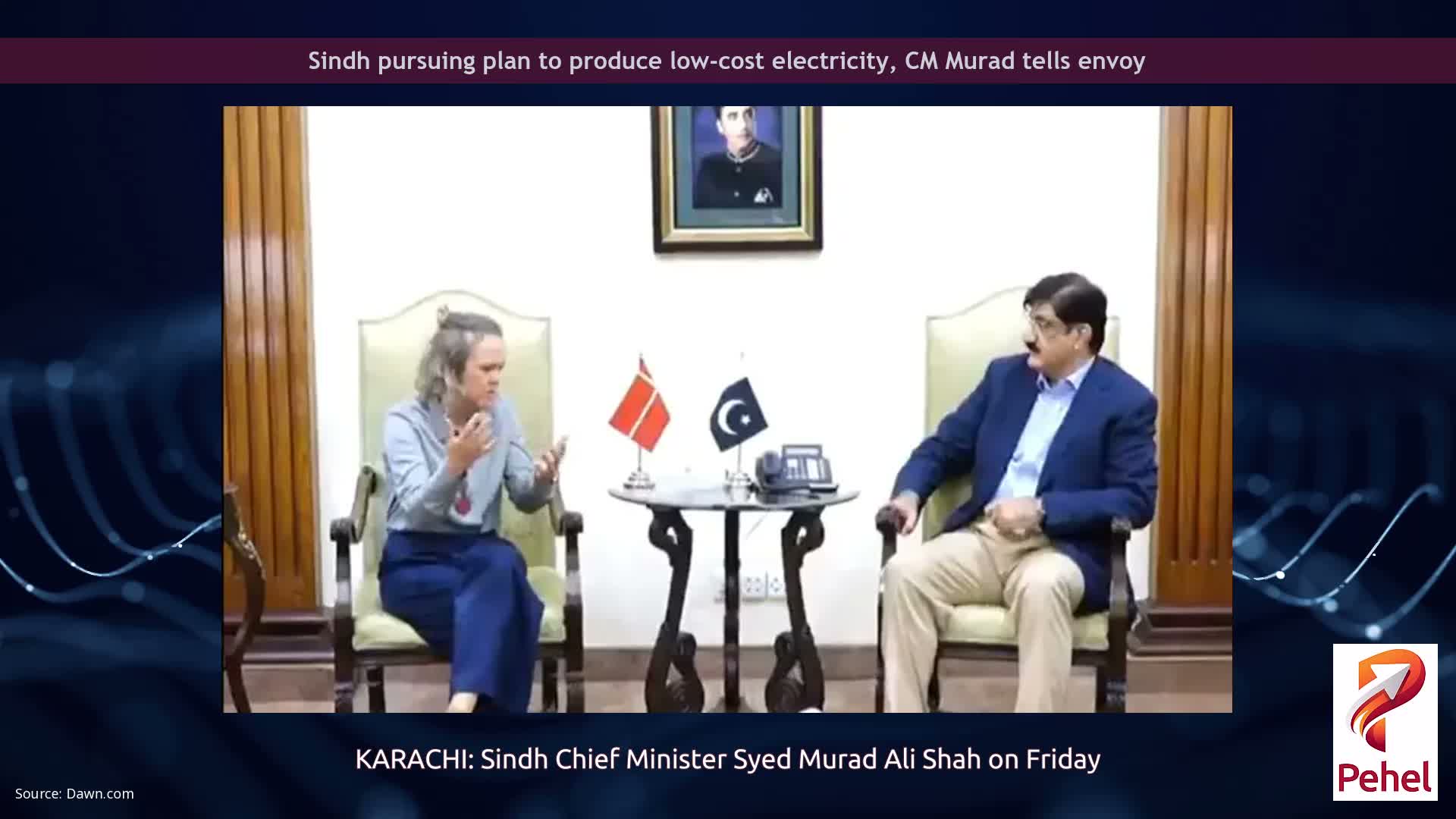 Sindh pursuing plan to produce low-cost electricity, CM Murad tells envoy