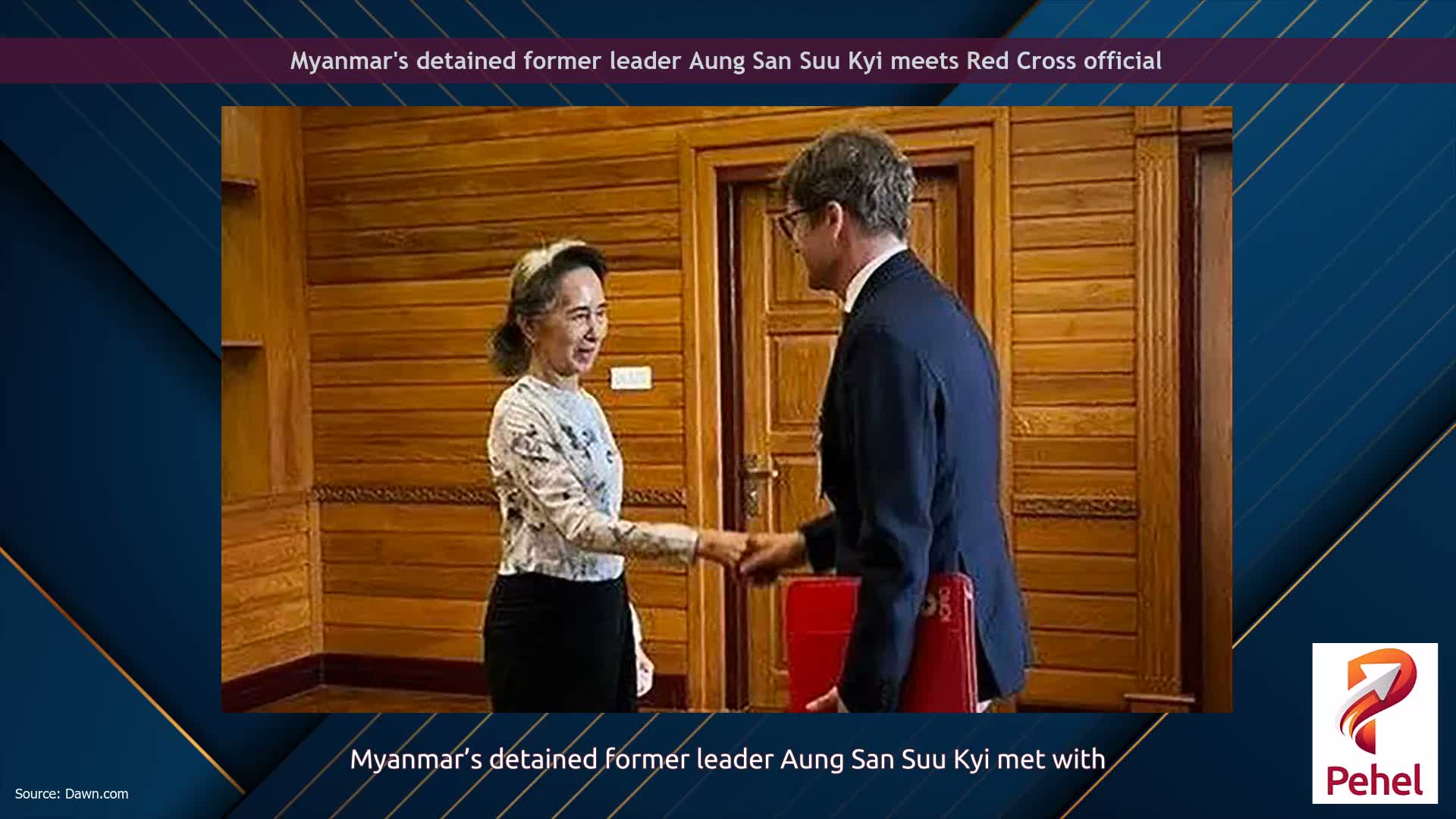 Myanmar's detained former leader Aung San Suu Kyi meets Red Cross official