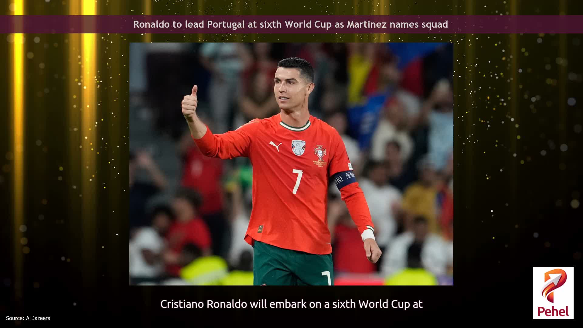 Ronaldo to lead Portugal at sixth World Cup as Martinez names squad