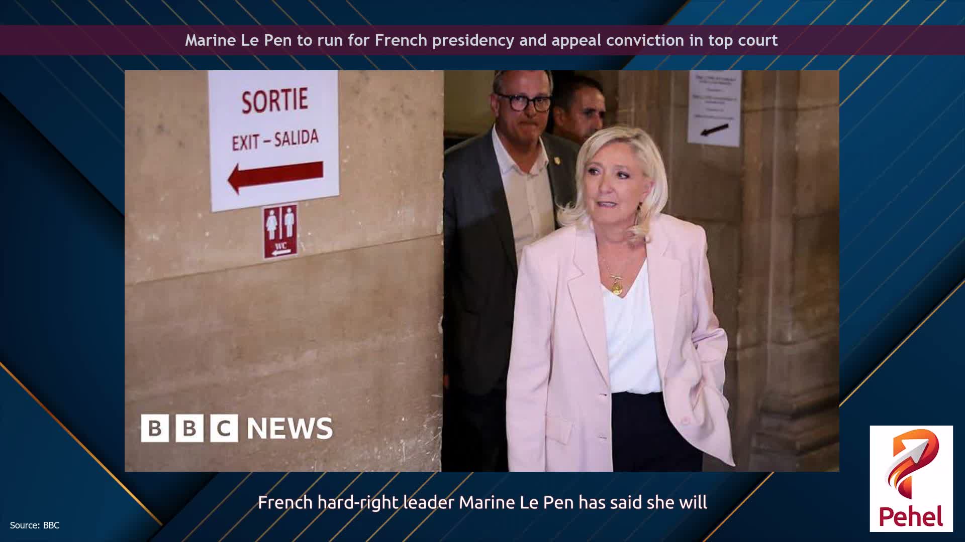 Marine Le Pen to run for French presidency and appeal conviction in top court