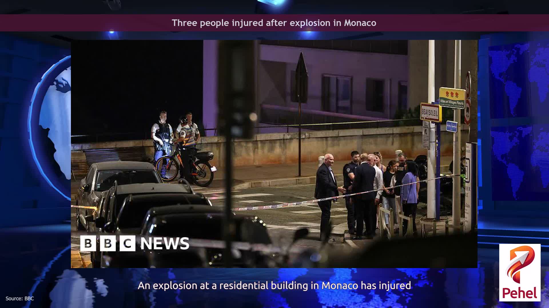 Three people injured after explosion in Monaco