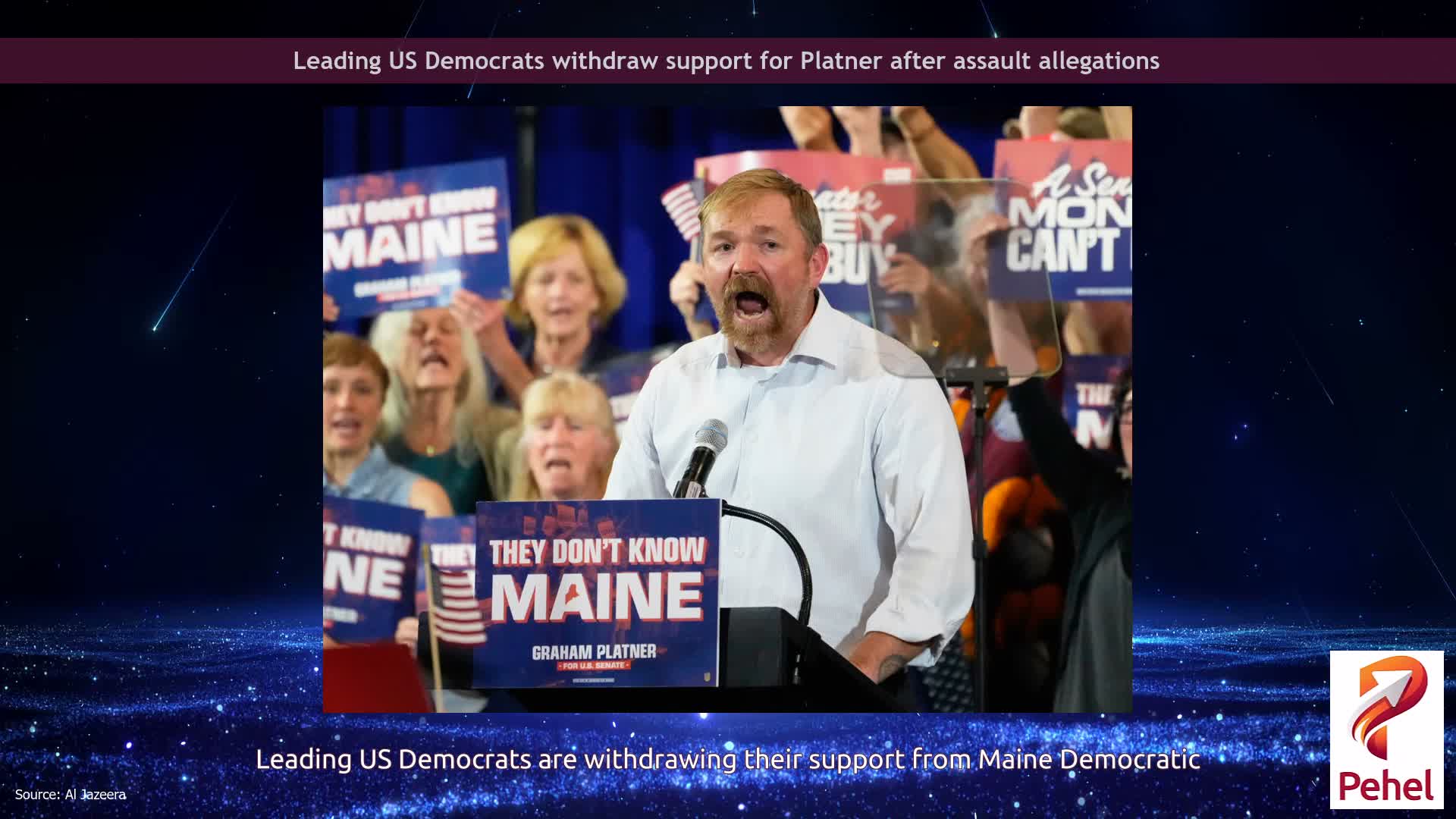 Leading US Democrats withdraw support for Platner after assault allegations