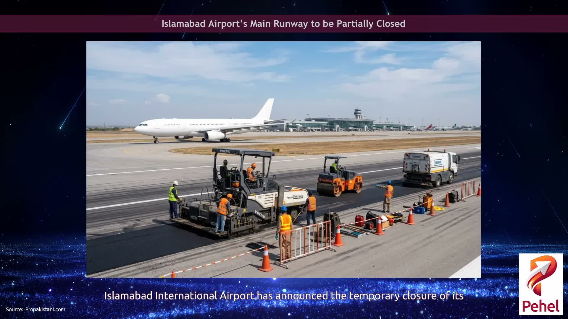 Islamabad Airport’s Main Runway to be Partially Closed