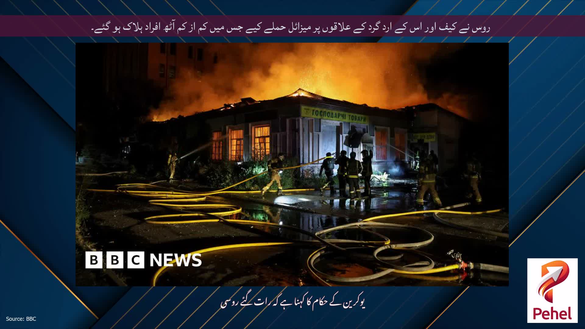 روس نے کیف اور اس کے ارد گرد کے علاقوں پر میزائل حملے کیے جس میں کم از کم آٹھ افراد ہلاک ہو گئے۔