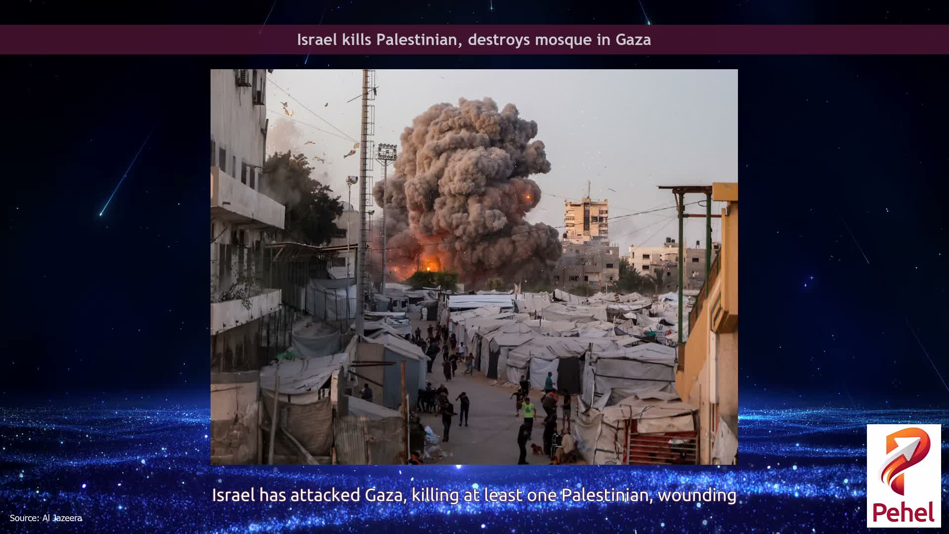 Israel kills Palestinian, destroys mosque in Gaza