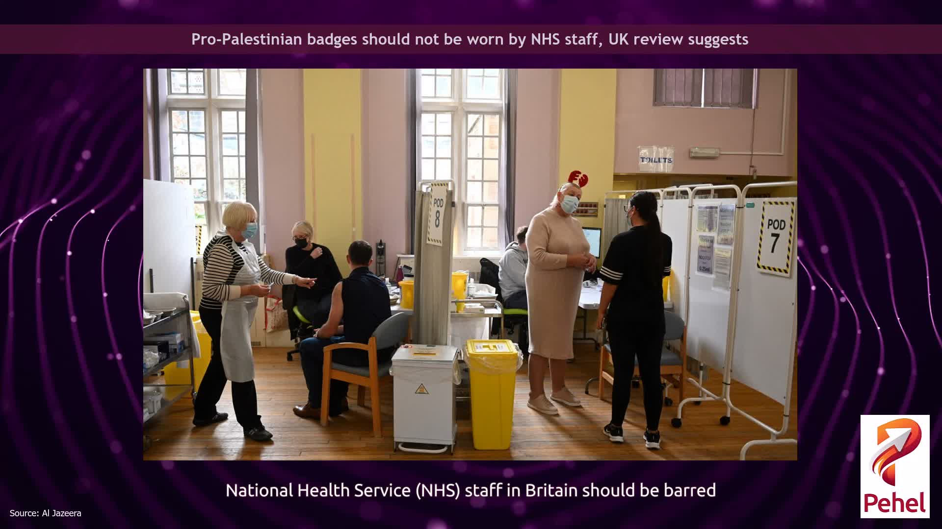 Pro-Palestinian badges should not be worn by NHS staff, UK review suggests