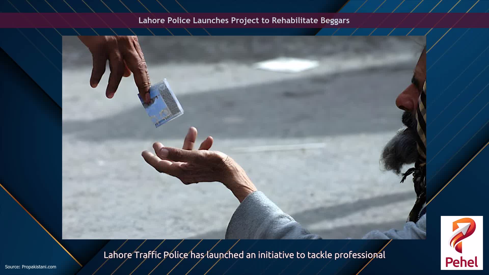 Lahore Police Launches Project to Rehabilitate Beggars
