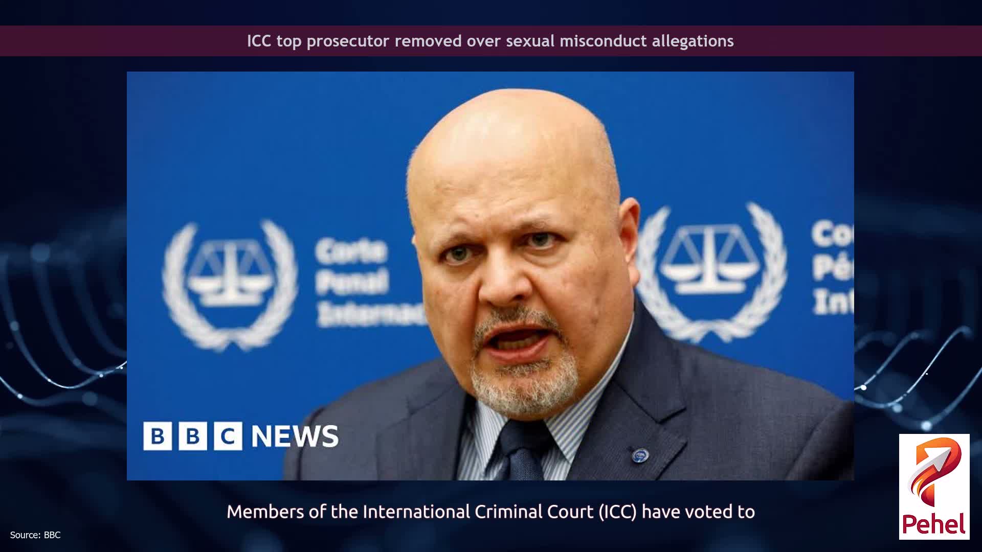 ICC top prosecutor removed over sexual misconduct allegations