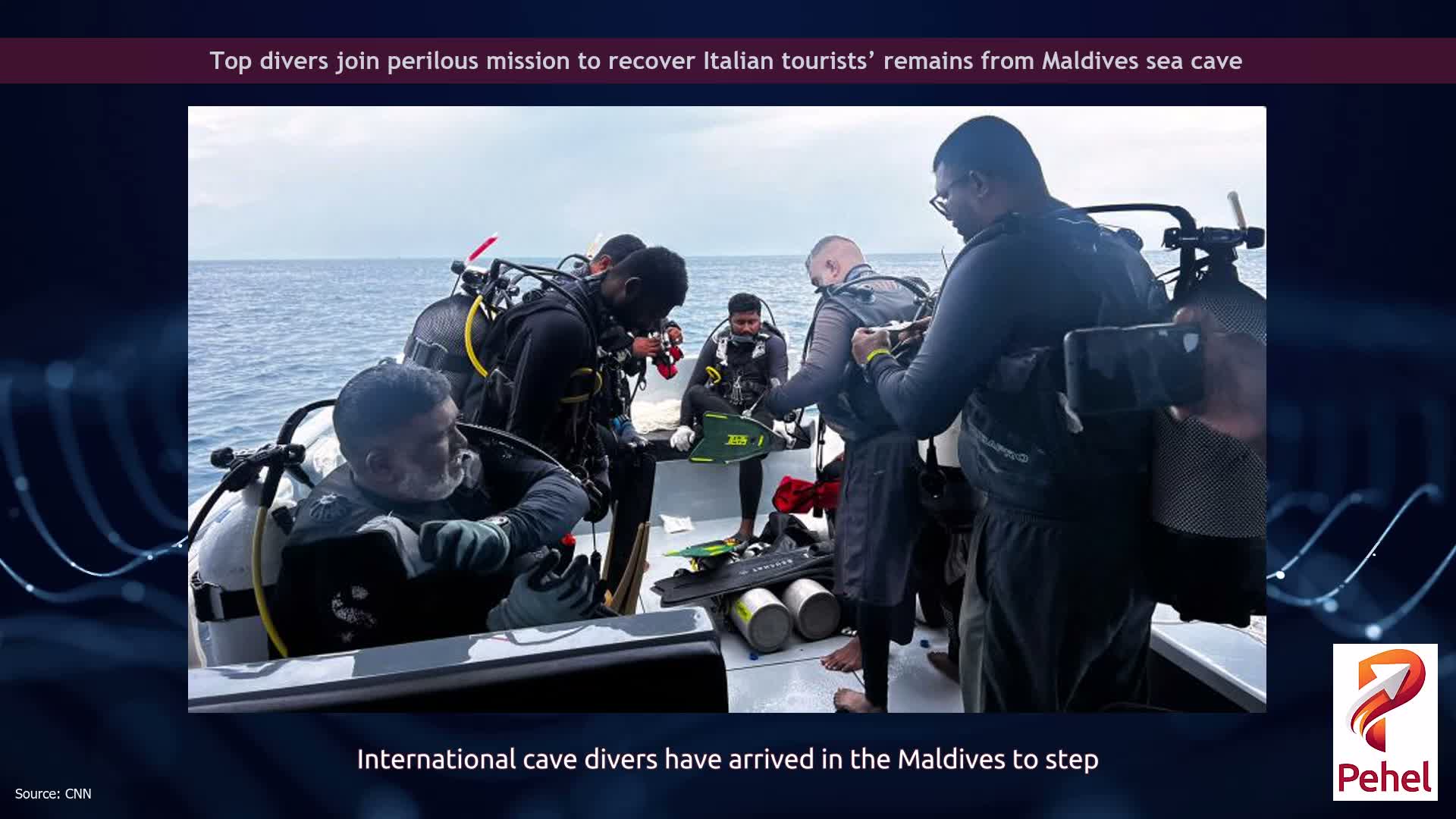 Top divers join perilous mission to recover Italian tourists’ remains from Maldives sea cave