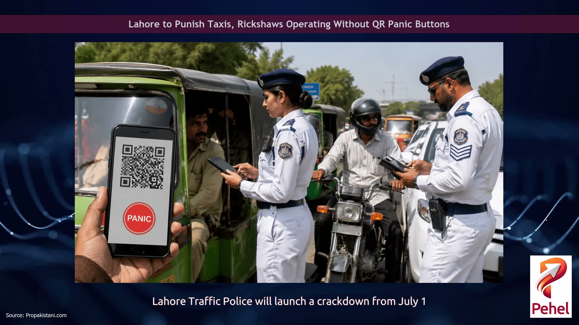 Lahore to Punish Taxis, Rickshaws Operating Without QR Panic Buttons