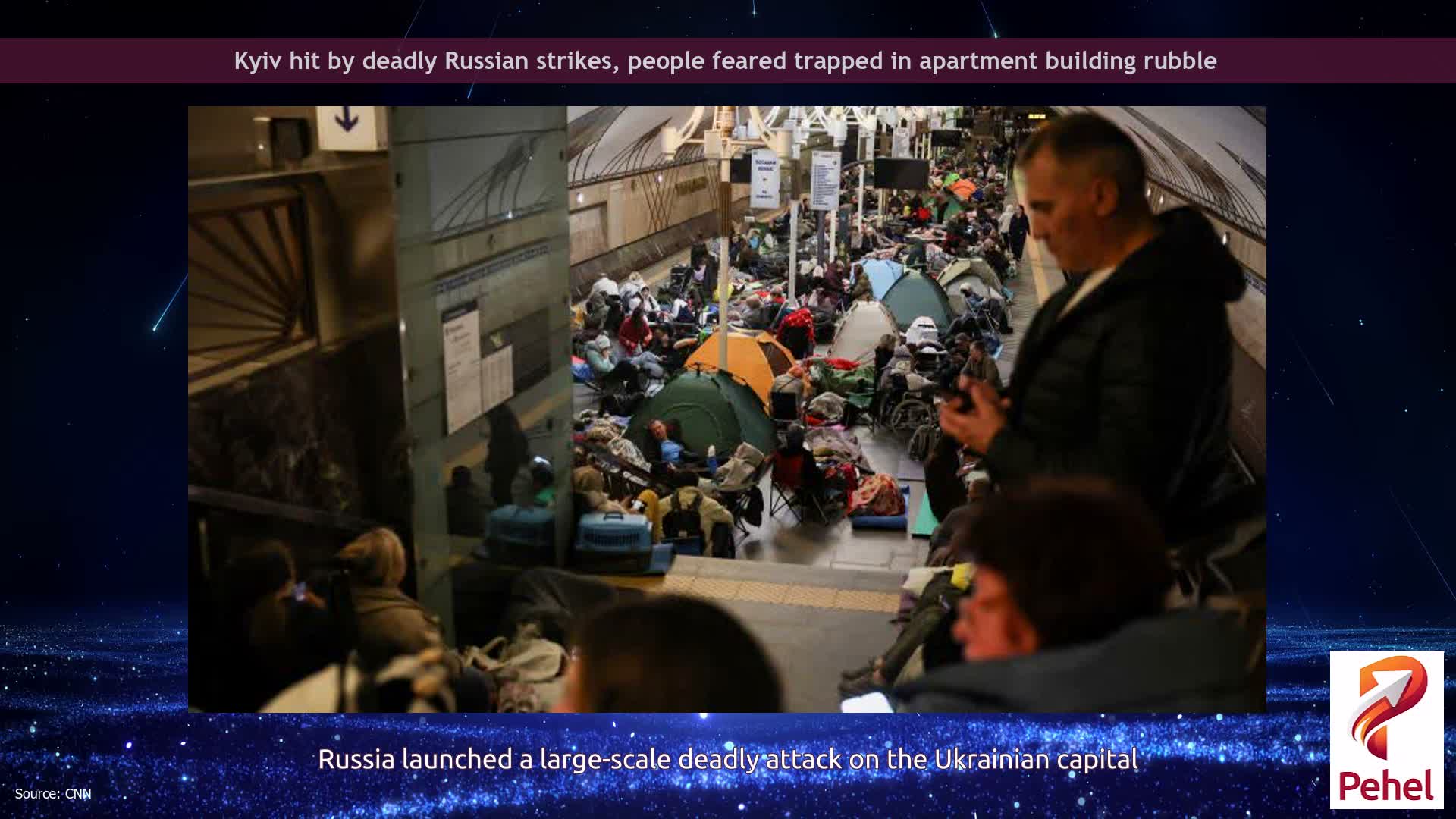 Kyiv hit by deadly Russian strikes, people feared trapped in apartment building rubble