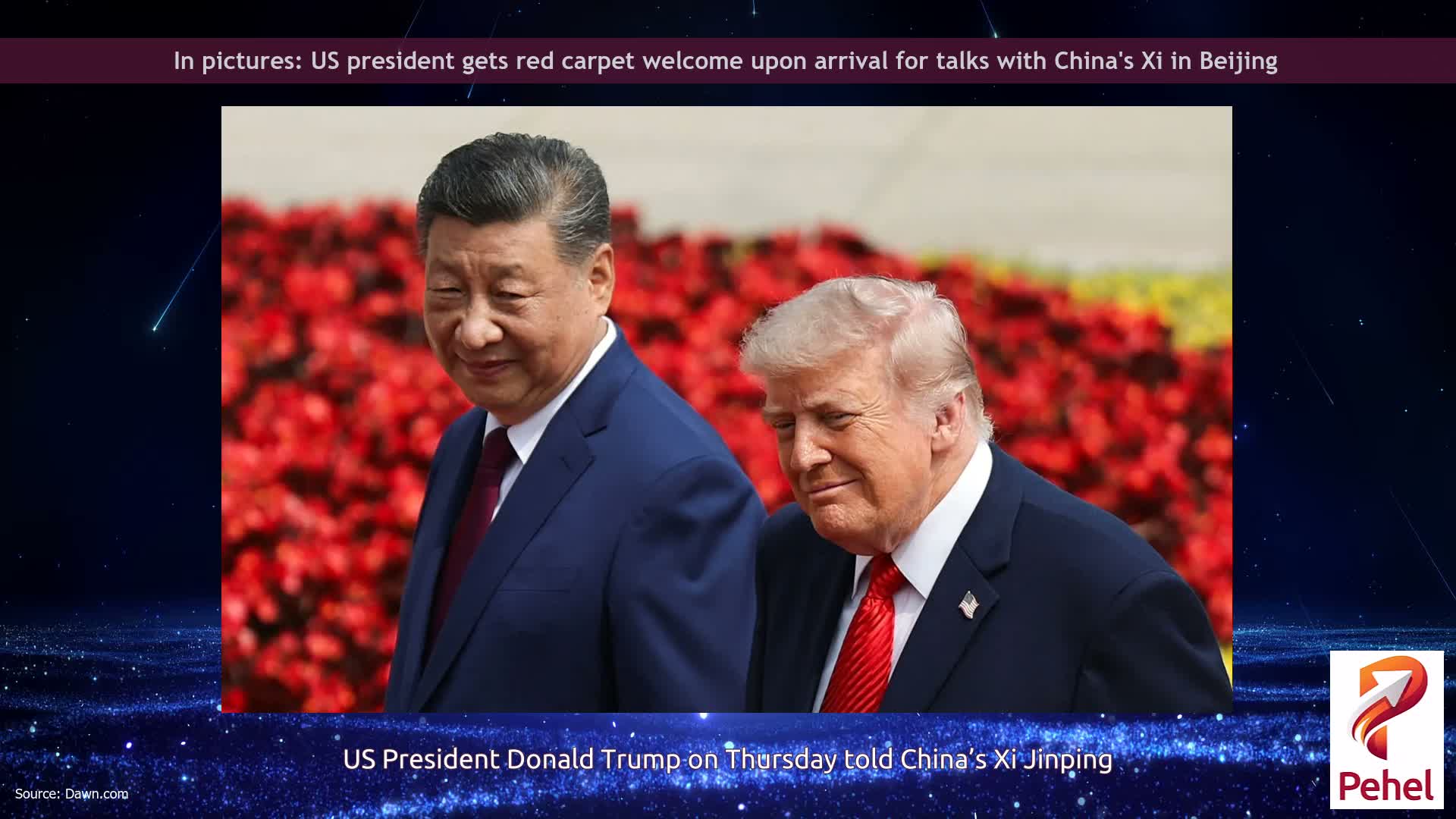 In pictures: US president gets red carpet welcome upon arrival for talks with China's Xi in Beijing