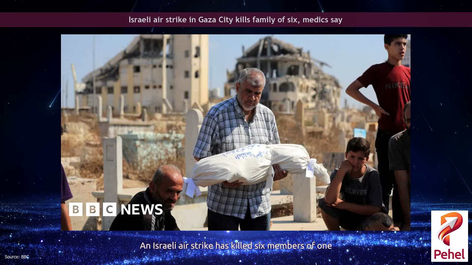 Israeli air strike in Gaza City kills family of six, medics say