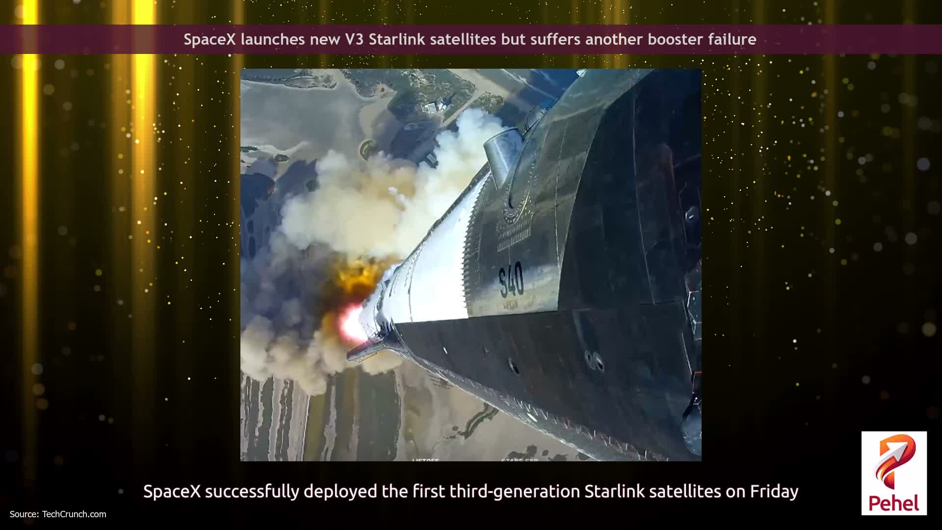 SpaceX launches new V3 Starlink satellites but suffers another booster failure
