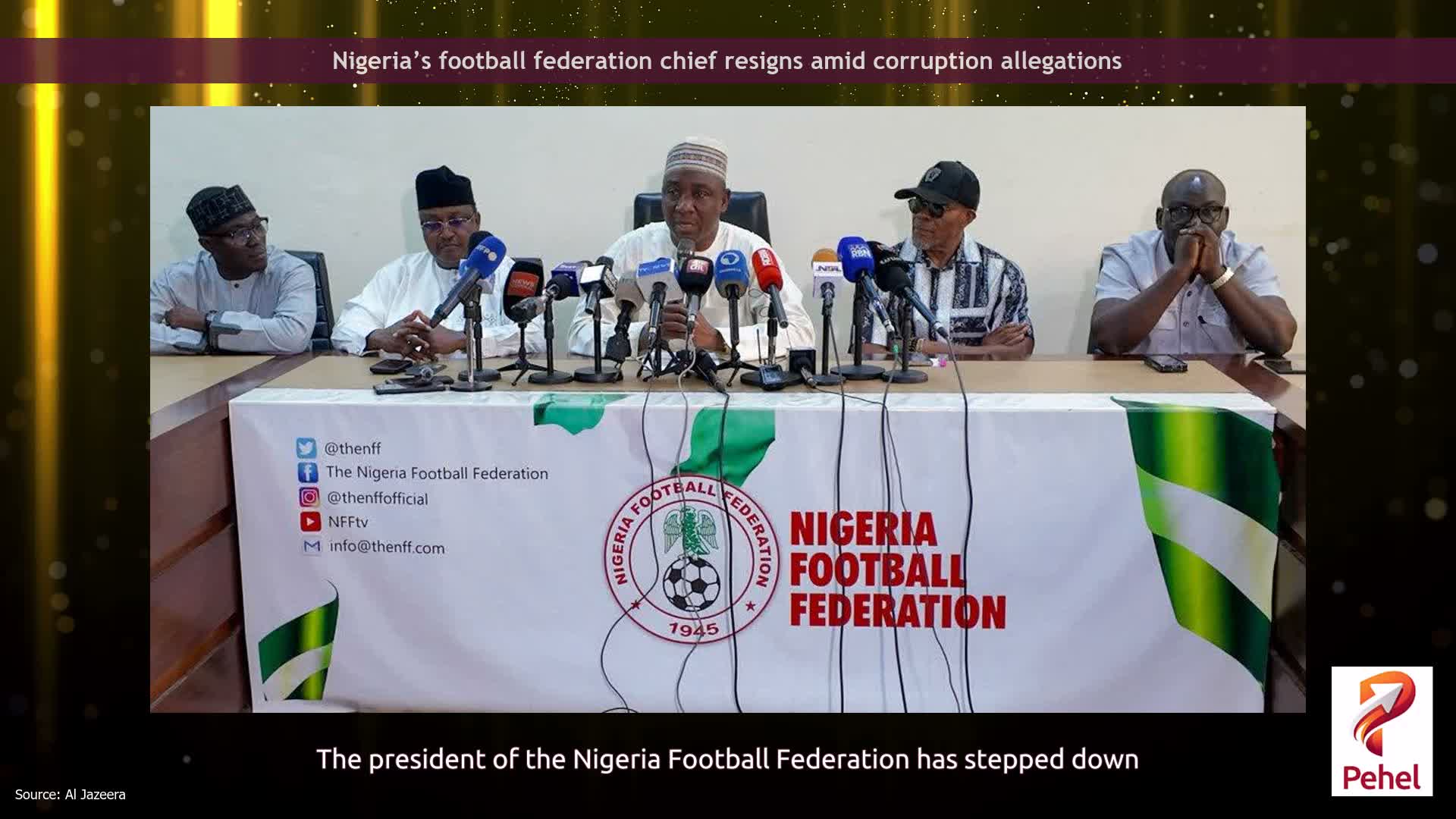 Nigeria’s football federation chief resigns amid corruption allegations