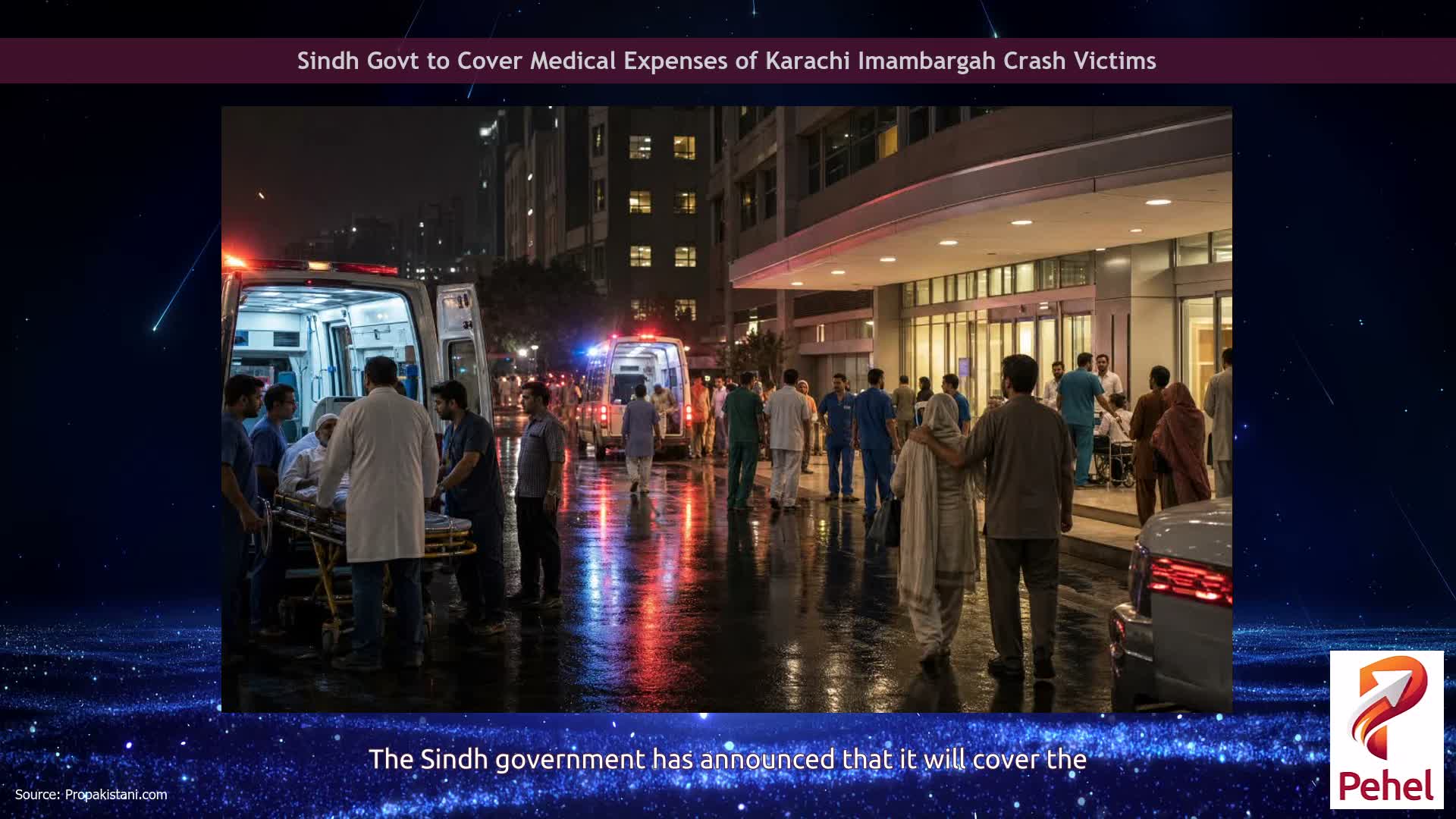 Sindh Govt to Cover Medical Expenses of Karachi Imambargah Crash Victims