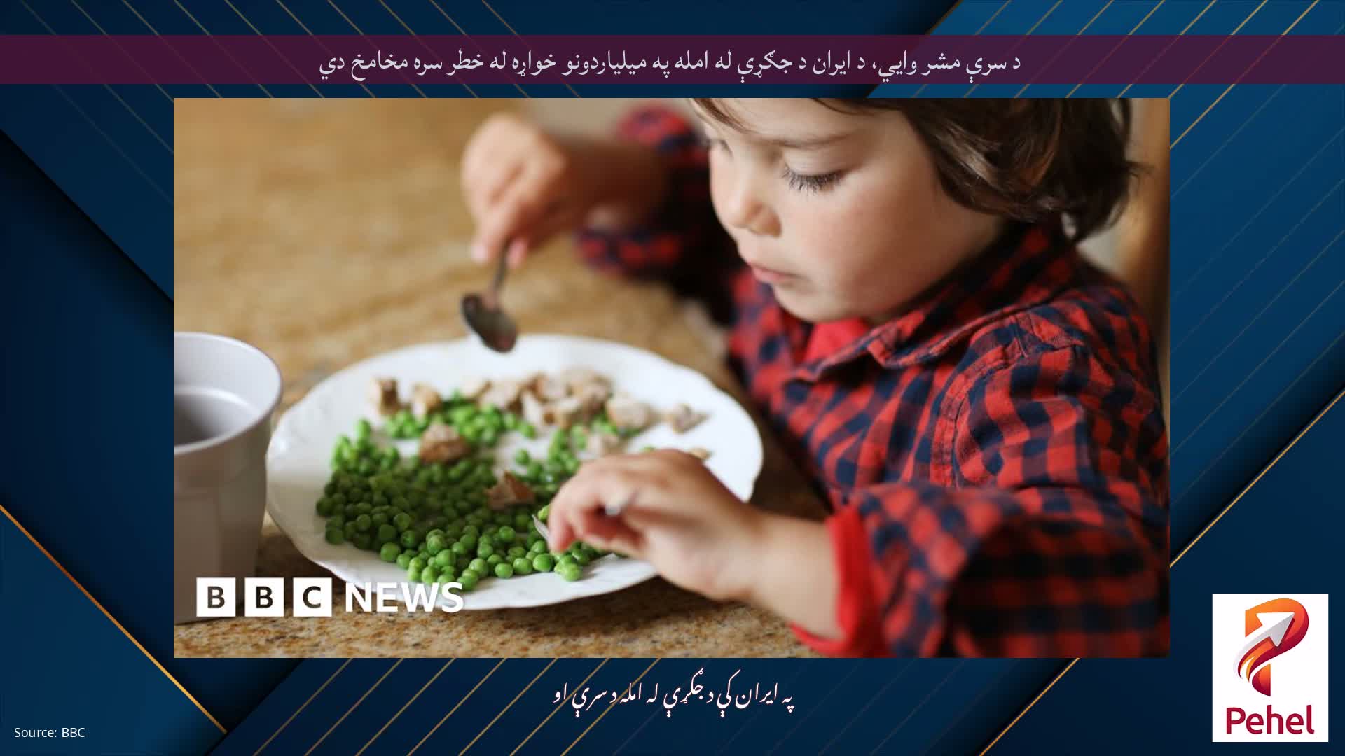 د سرې مشر وايي، د ایران د جګړې له امله په میلیاردونو خواړه له خطر سره مخامخ دي