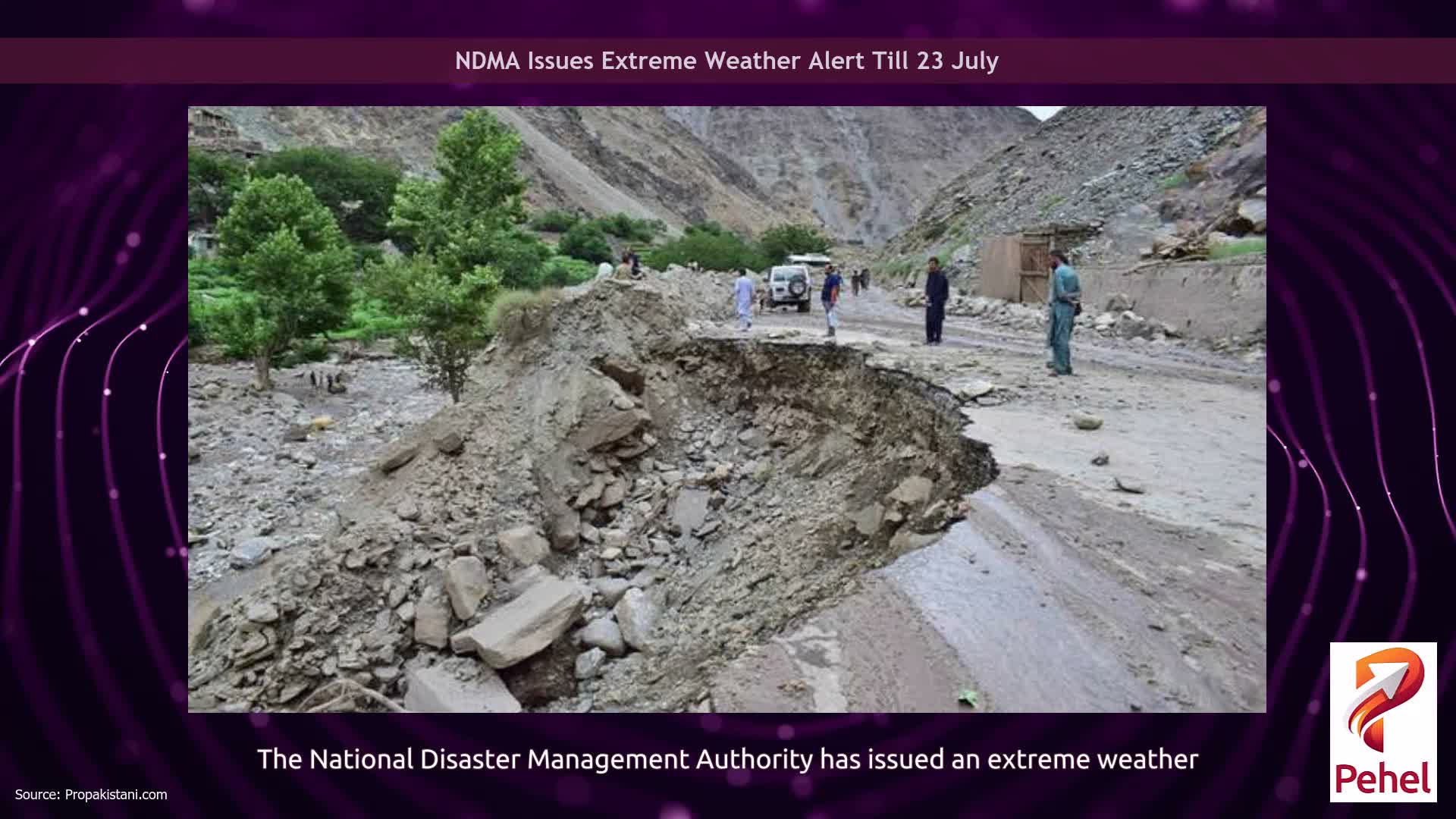 NDMA Issues Extreme Weather Alert Till 23 July