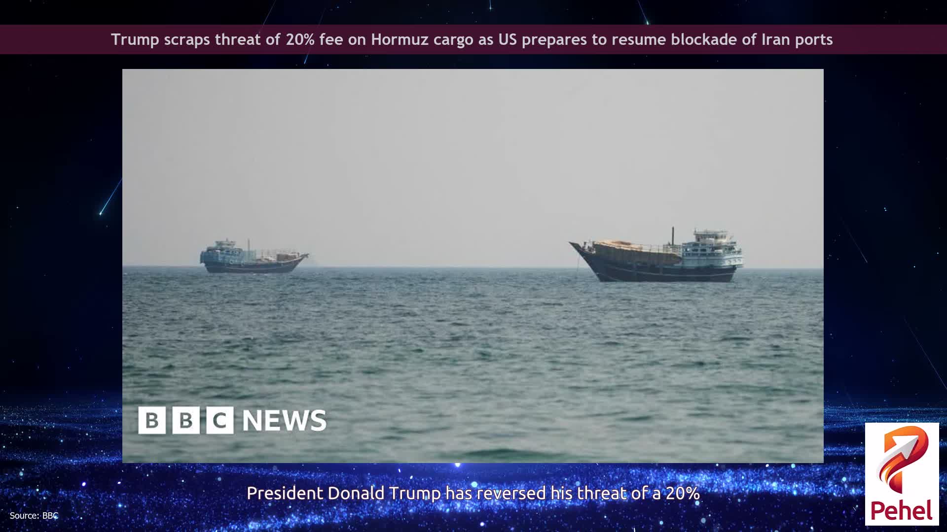 Trump scraps threat of 20% fee on Hormuz cargo as US prepares to resume blockade of Iran ports