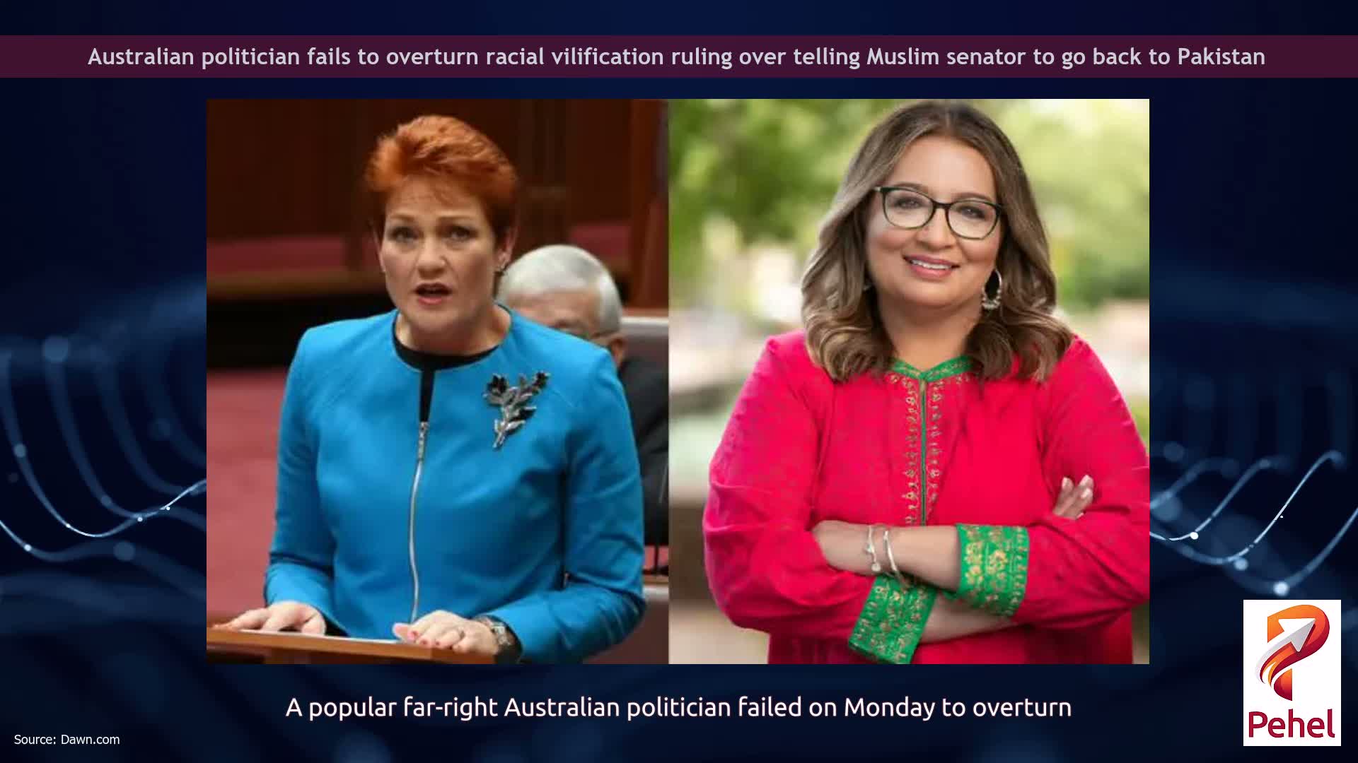 Australian politician fails to overturn racial vilification ruling over telling Muslim senator to go back to Pakistan