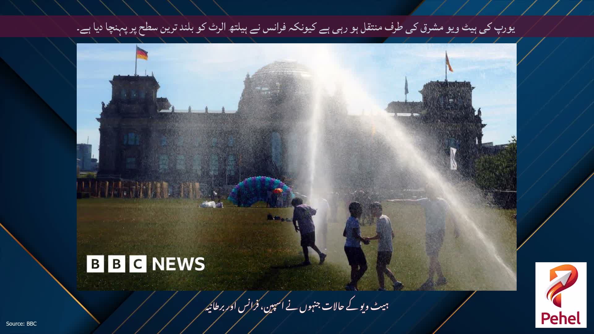 یورپ کی ہیٹ ویو مشرق کی طرف منتقل ہو رہی ہے کیونکہ فرانس نے ہیلتھ الرٹ کو بلند ترین سطح پر پہنچا دیا ہے۔