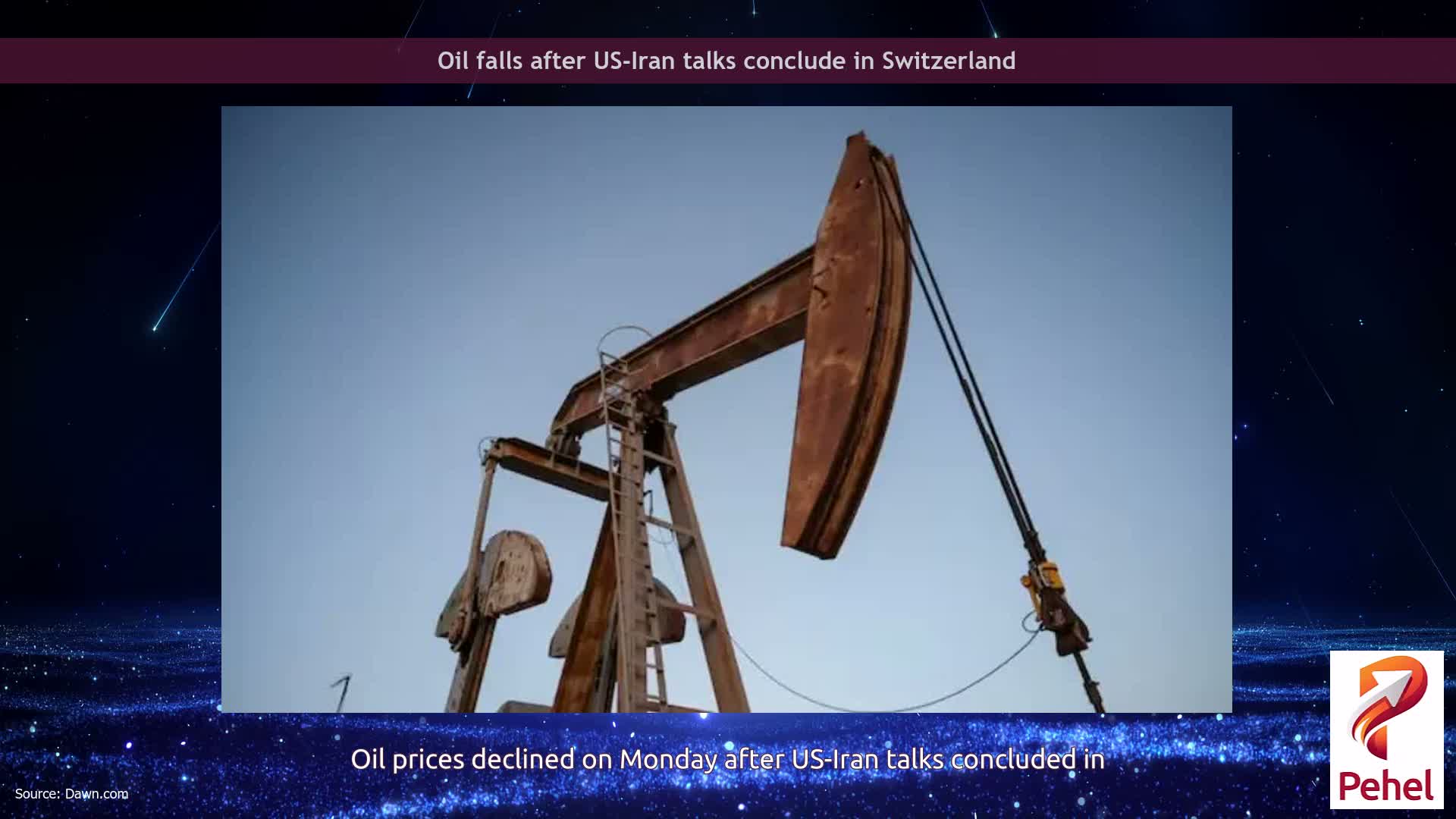 Oil falls after US-Iran talks conclude in Switzerland