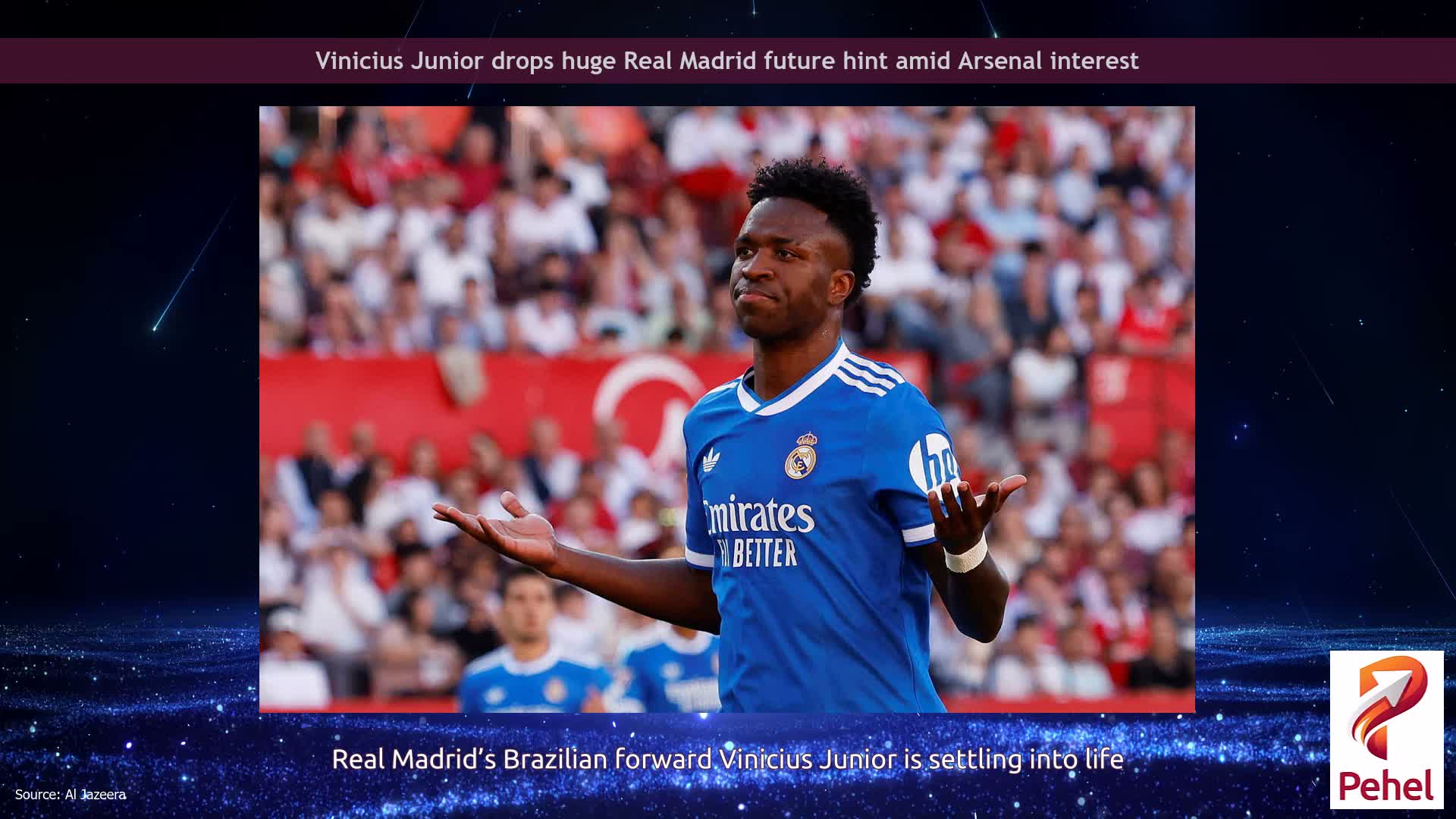 Vinicius Junior drops huge Real Madrid future hint amid Arsenal interest