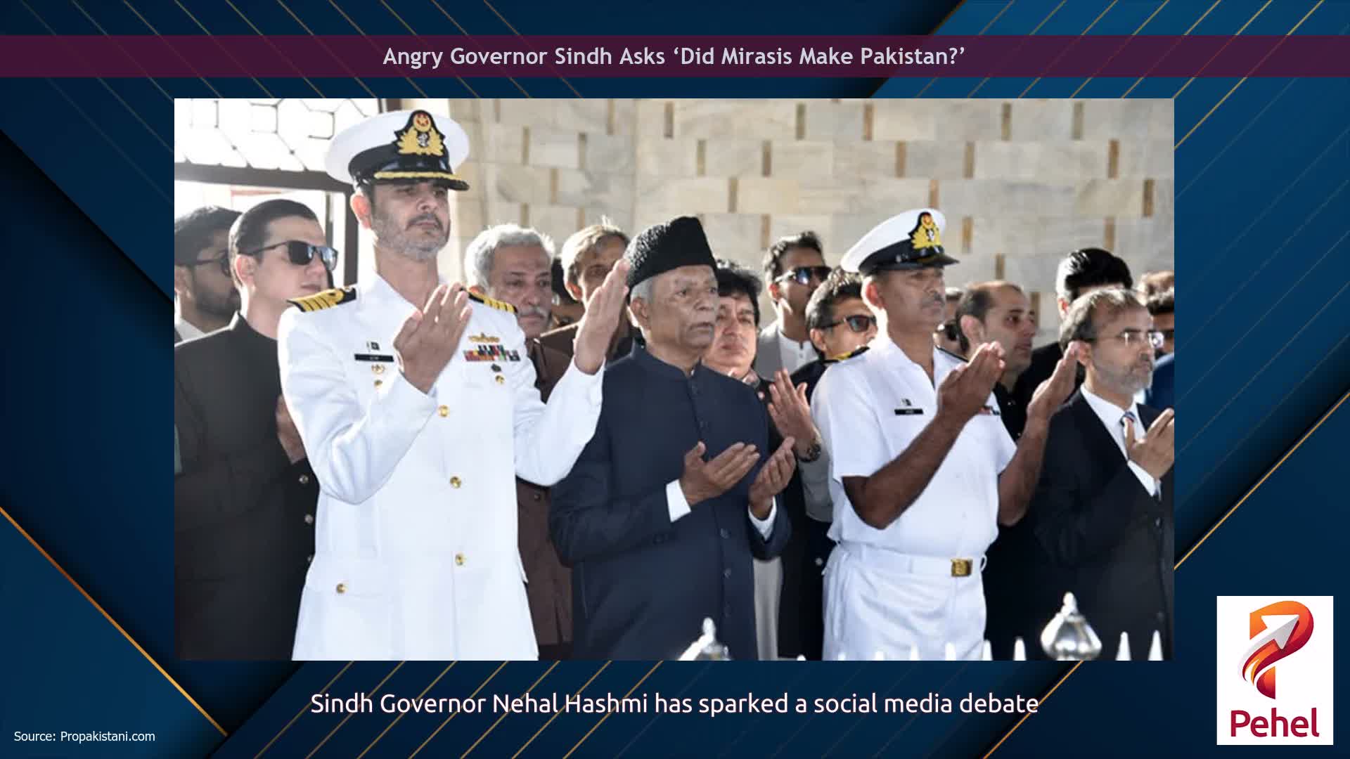 Angry Governor Sindh Asks ‘Did Mirasis Make Pakistan?’