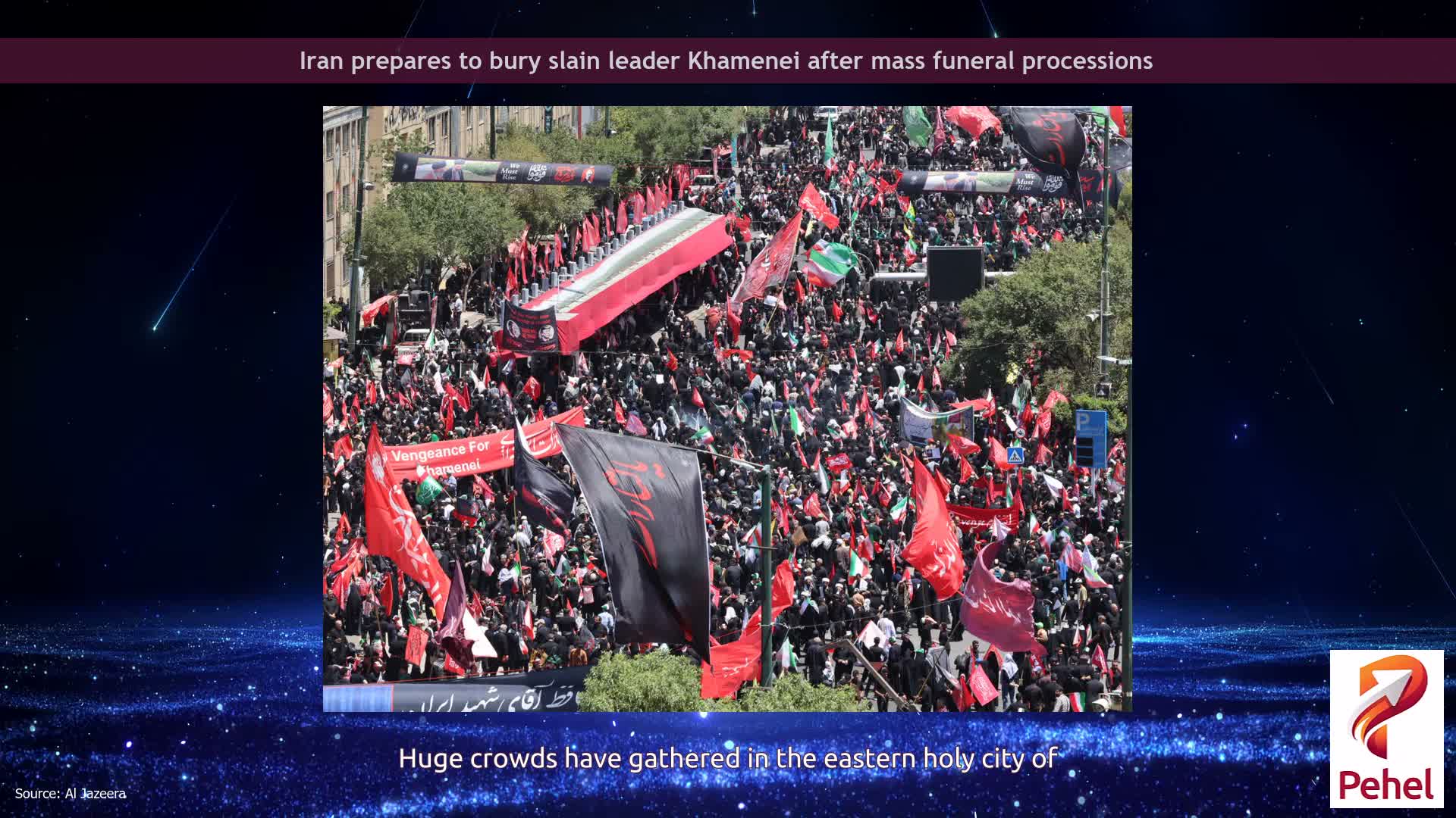 Iran prepares to bury slain leader Khamenei after mass funeral processions