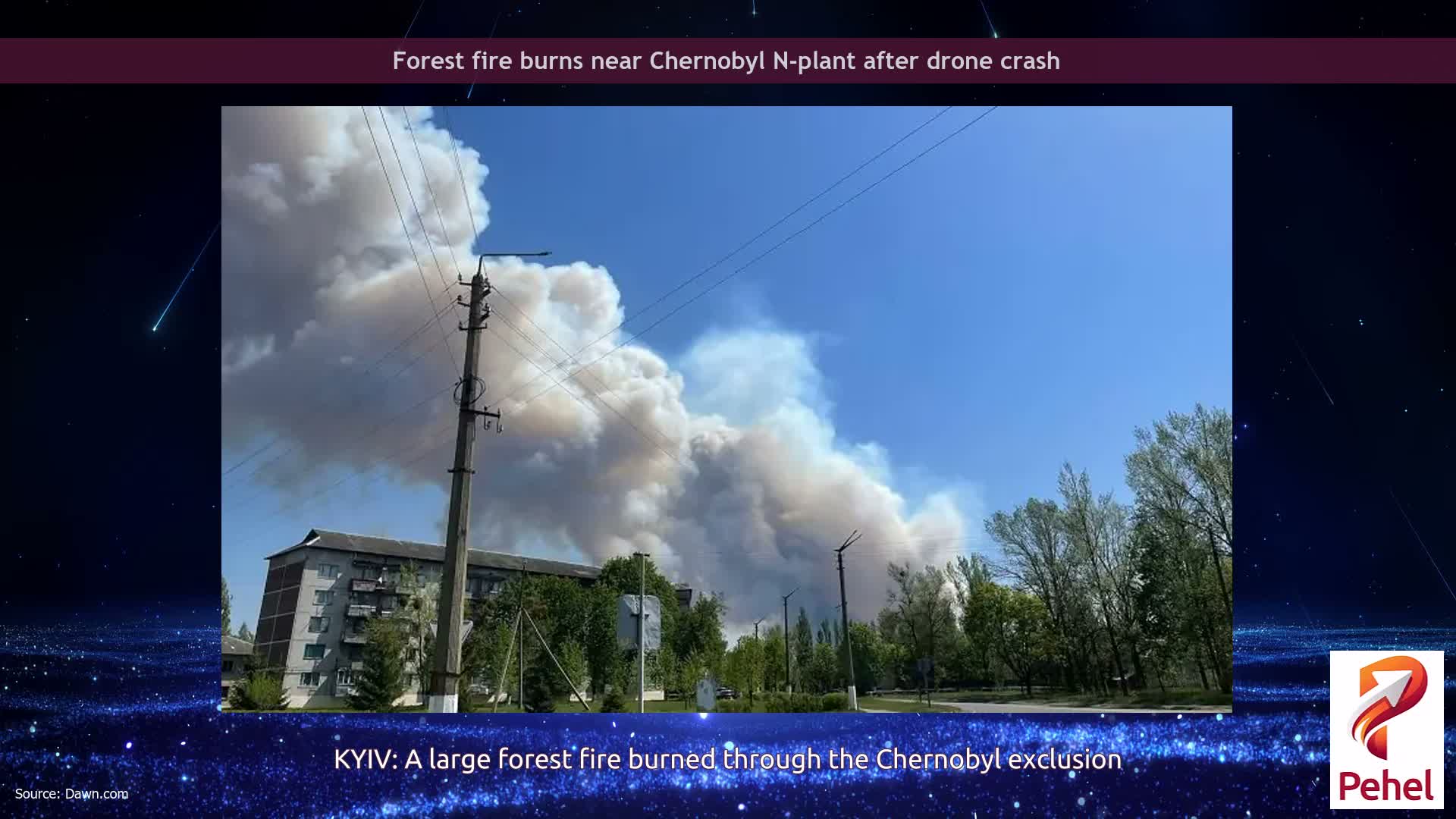 Forest fire burns near Chernobyl N-plant after drone crash
