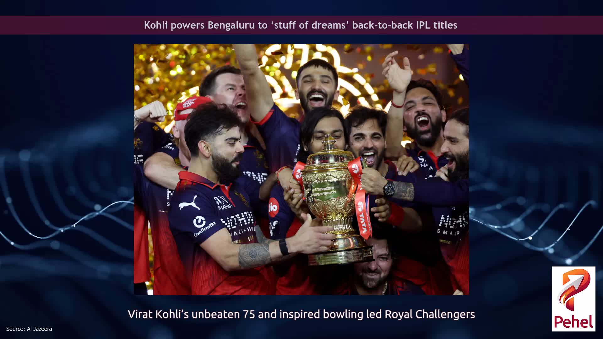 Kohli powers Bengaluru to ‘stuff of dreams’ back-to-back IPL titles