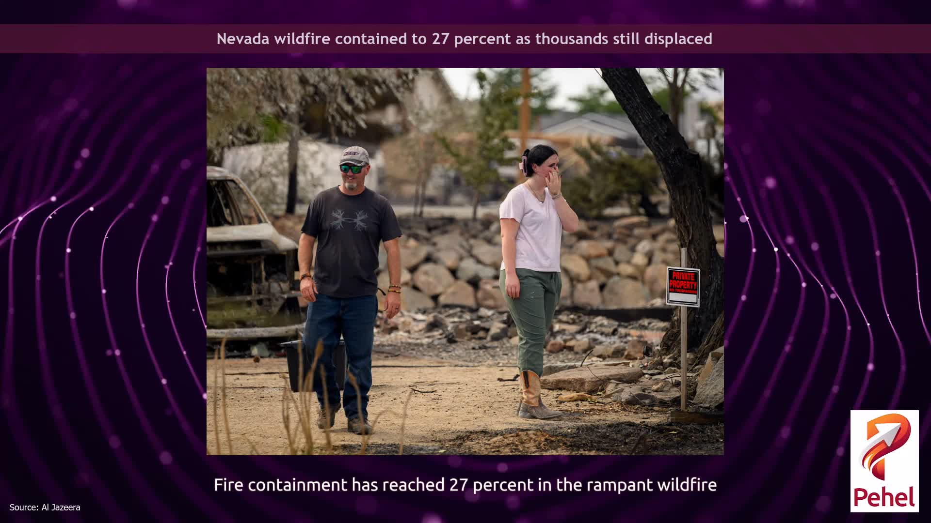Nevada wildfire contained to 27 percent as thousands still displaced