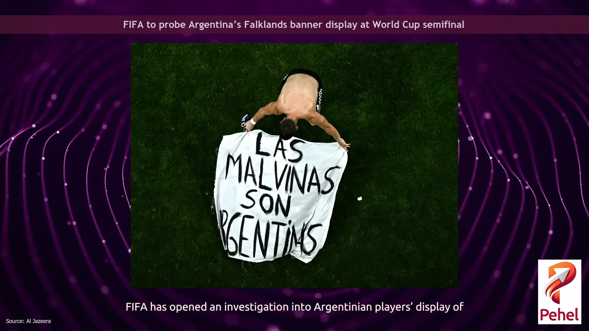 FIFA to probe Argentina’s Falklands banner display at World Cup semifinal