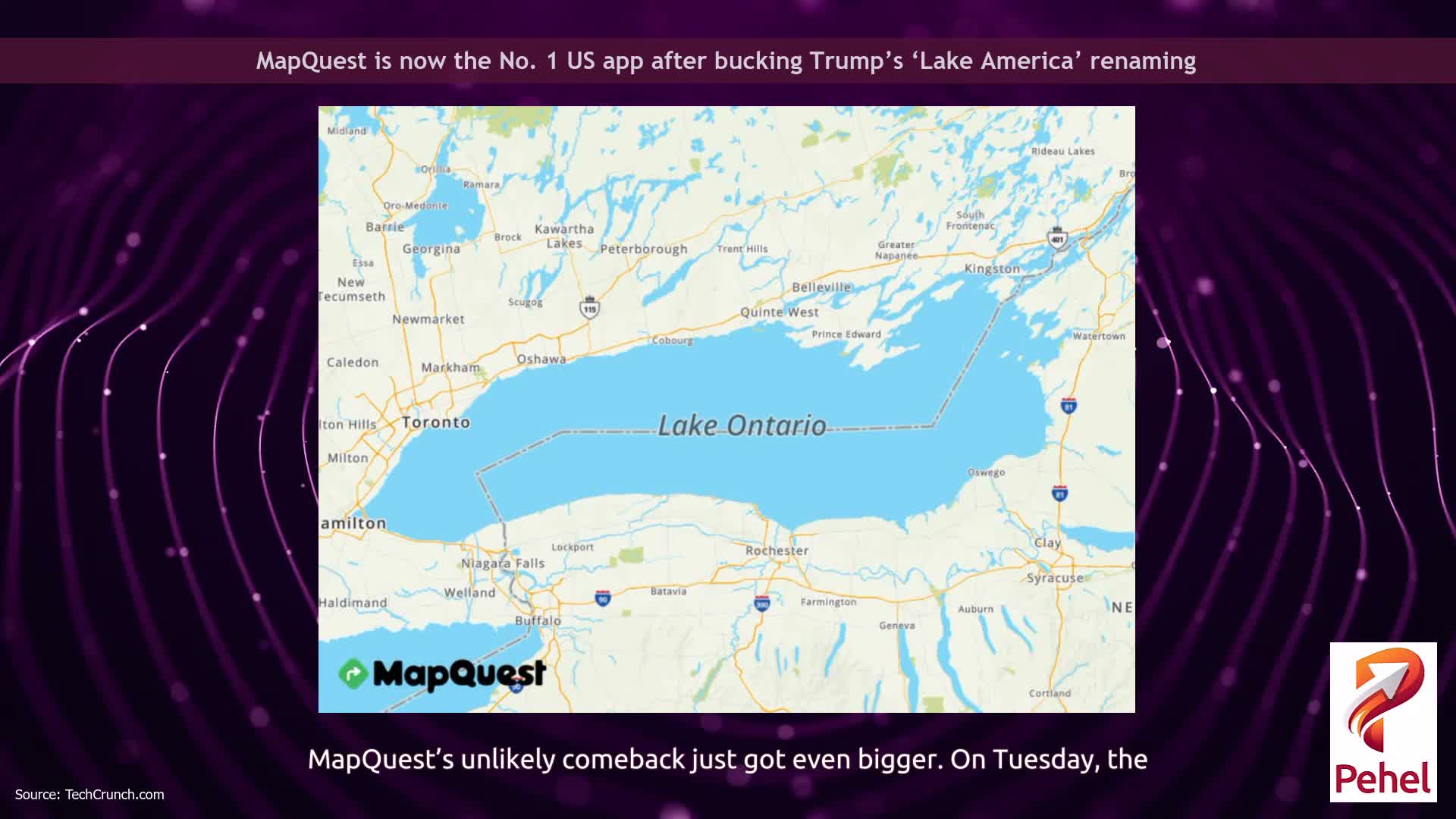 MapQuest is now the No. 1 US app after bucking Trump’s ‘Lake America’ renaming