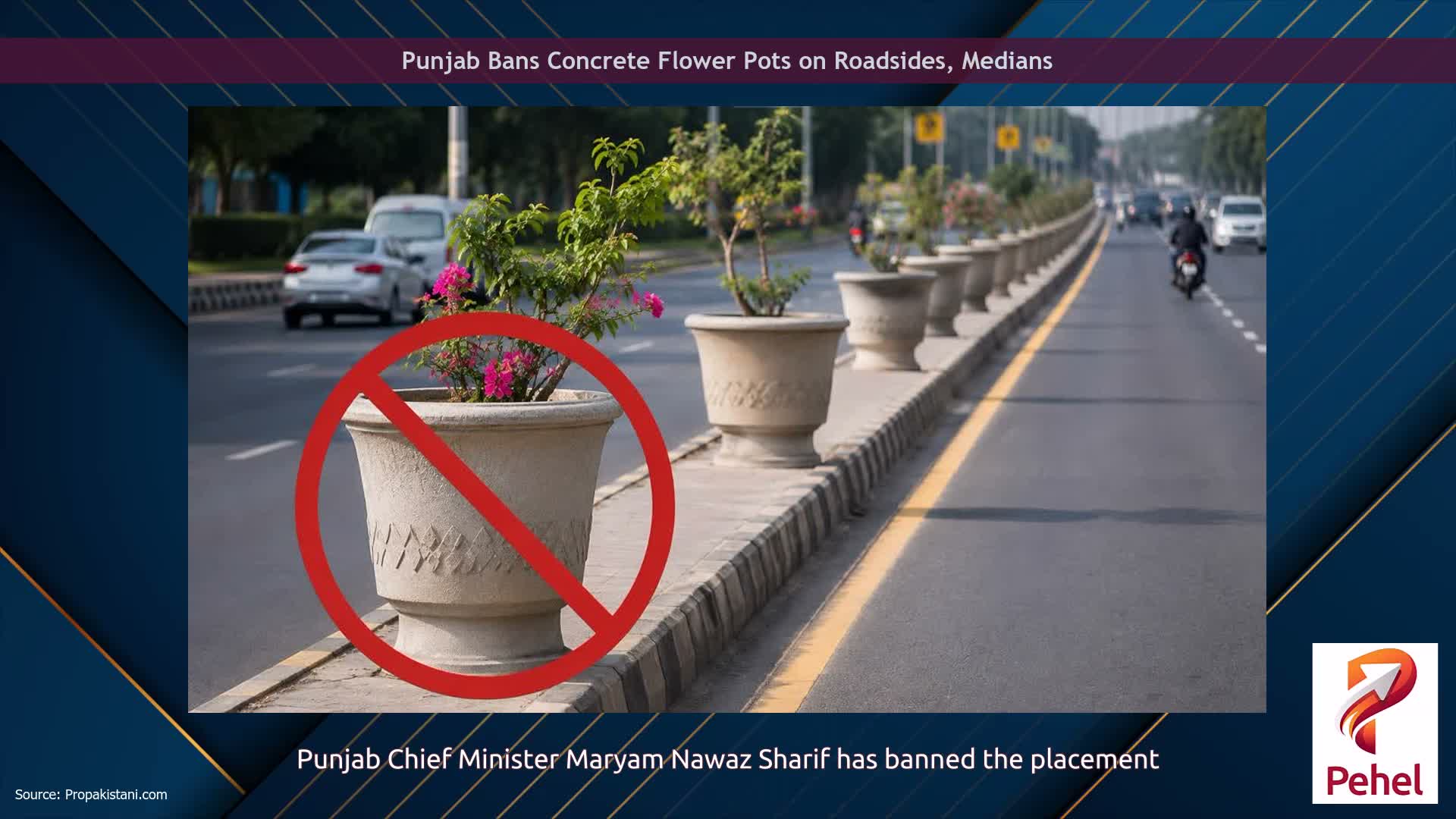 Punjab Bans Concrete Flower Pots on Roadsides, Medians