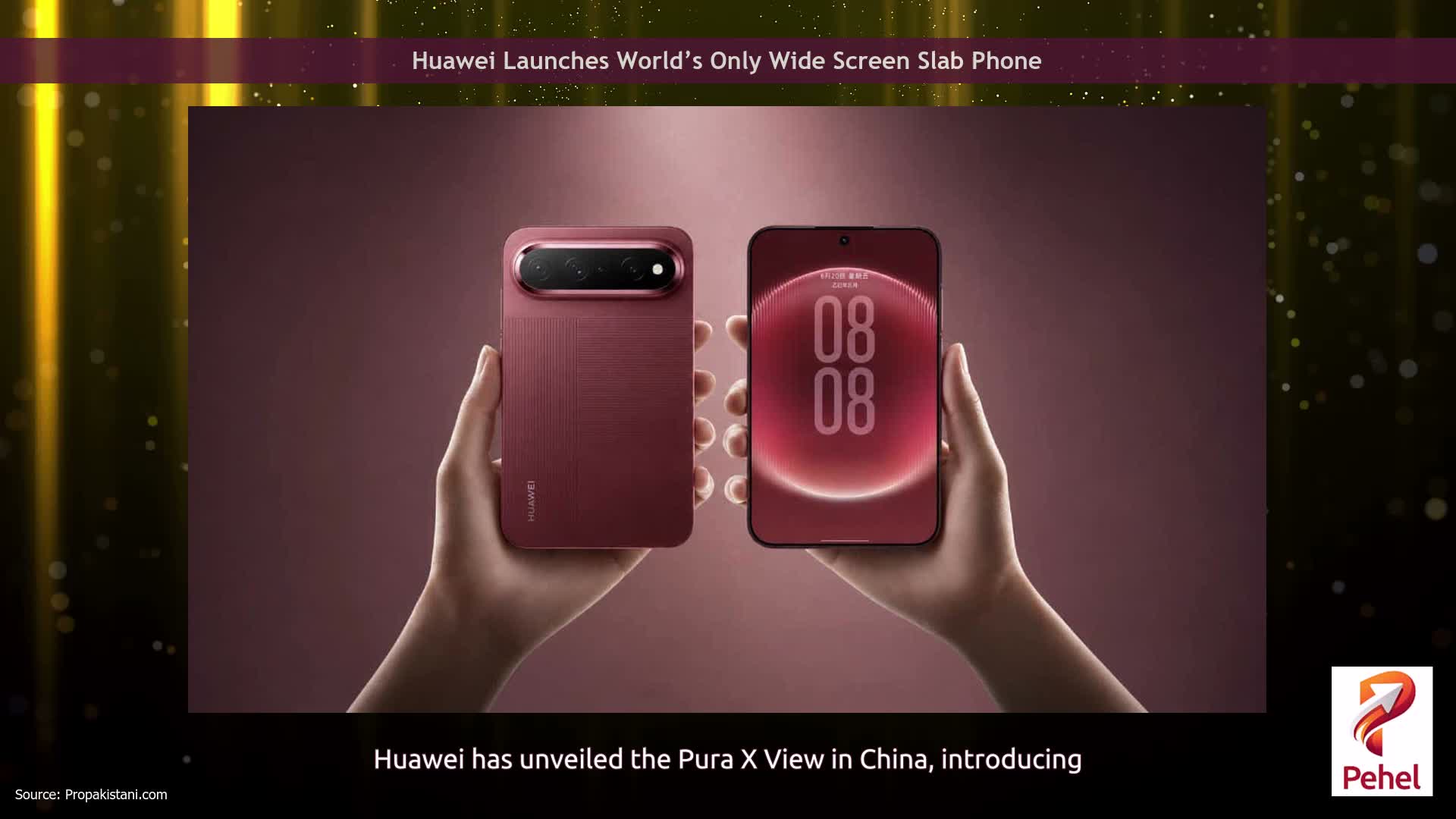 Huawei Launches World’s Only Wide Screen Slab Phone