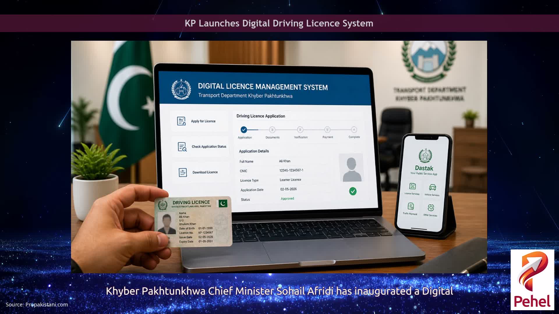 KP Launches Digital Driving Licence System