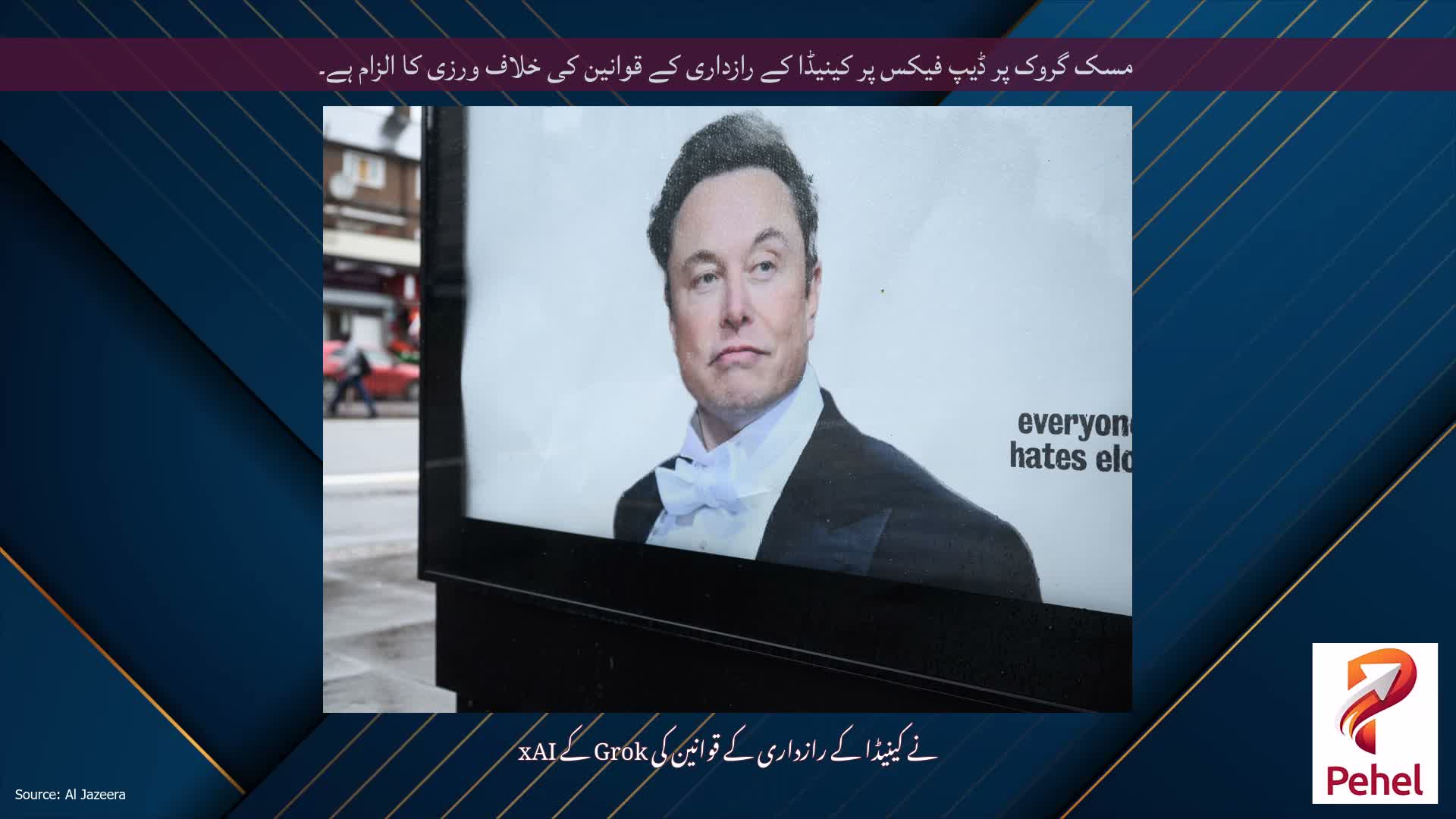 مسک گروک پر ڈیپ فیکس پر کینیڈا کے رازداری کے قوانین کی خلاف ورزی کا الزام ہے۔
