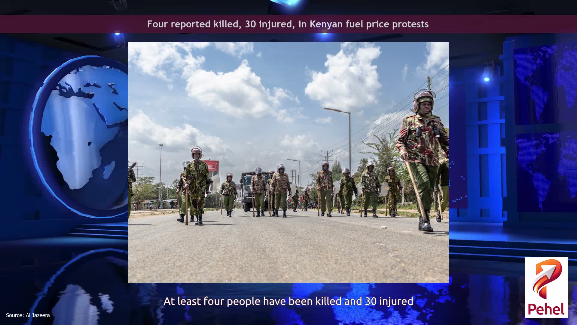 Four reported killed, 30 injured, in Kenyan fuel price protests