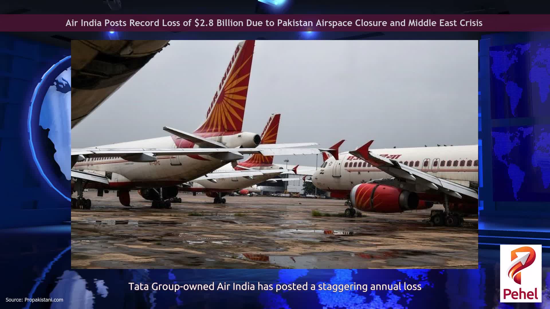 Air India Posts Record Loss of $2.8 Billion Due to Pakistan Airspace Closure and Middle East Crisis