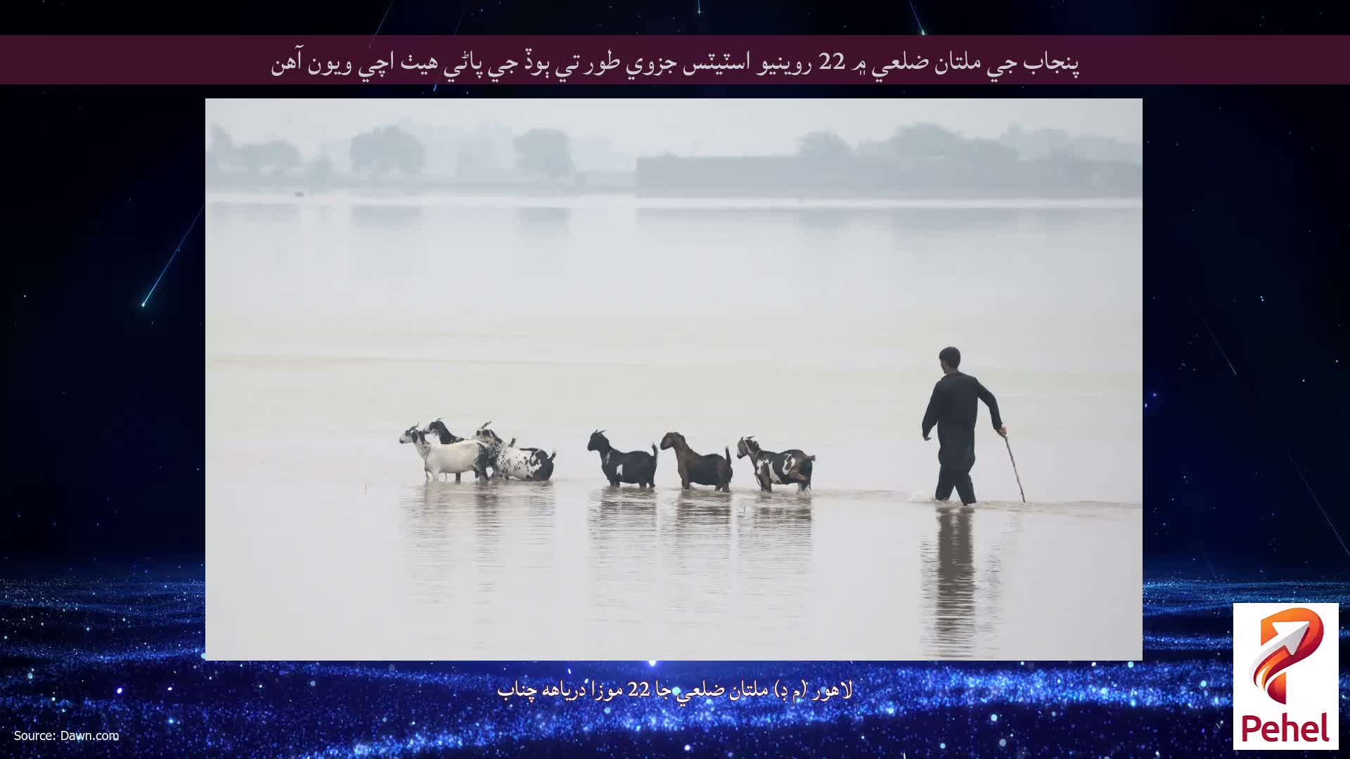 پنجاب جي ملتان ضلعي ۾ 22 روينيو اسٽيٽس جزوي طور تي ٻوڏ جي پاڻي هيٺ اچي ويون آهن