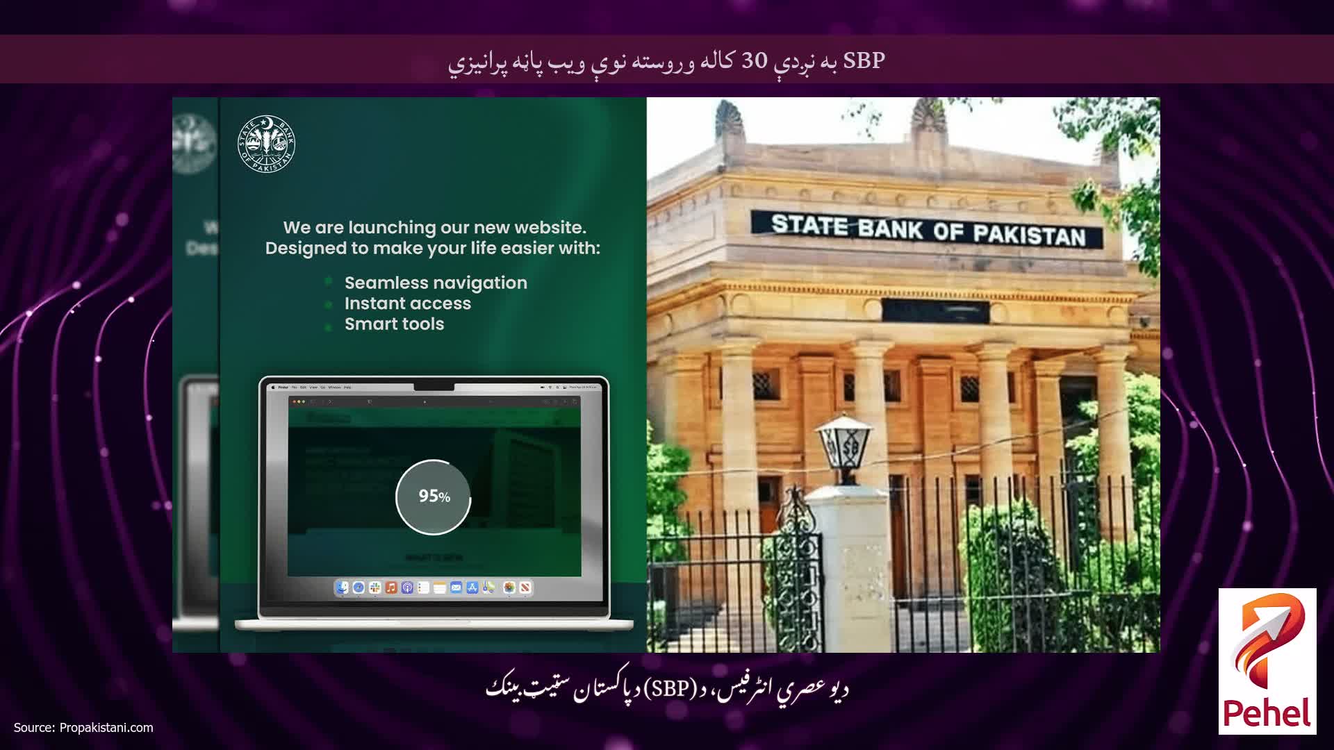 SBP به نږدې 30 کاله وروسته نوې ویب پاڼه پرانیزي