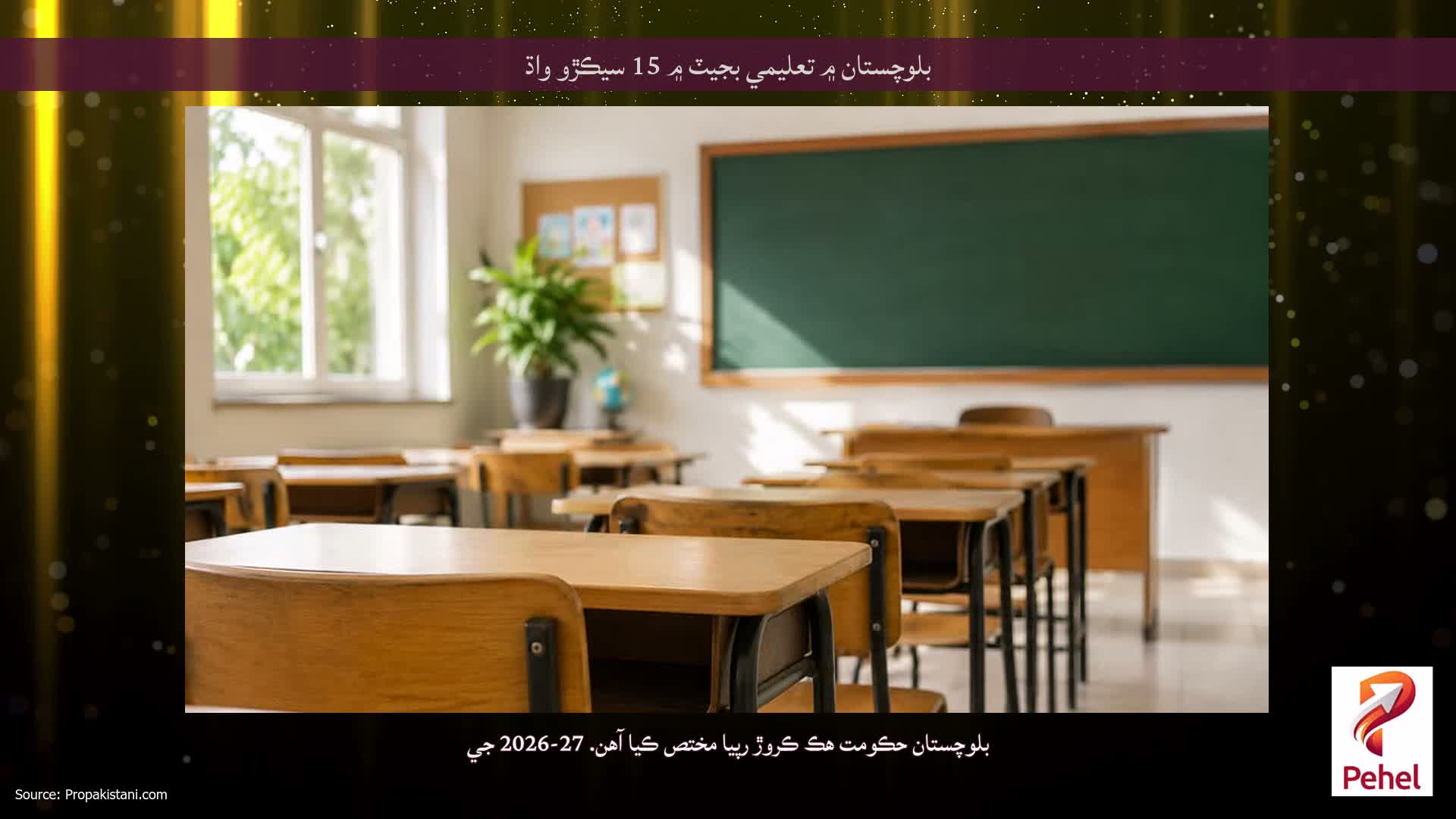 بلوچستان ۾ تعليمي بجيٽ ۾ 15 سيڪڙو واڌ