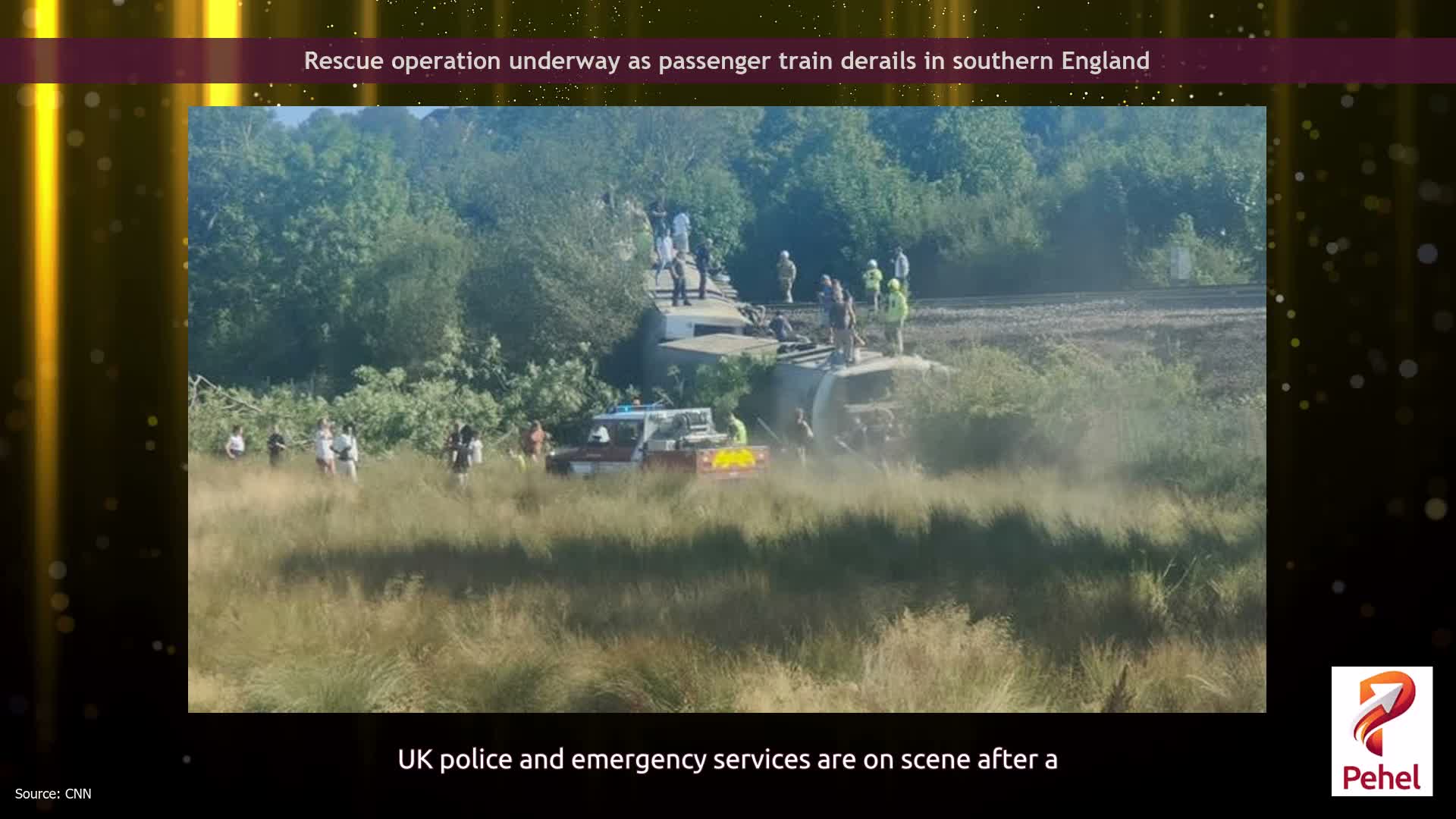 Rescue operation underway as passenger train derails in southern England
