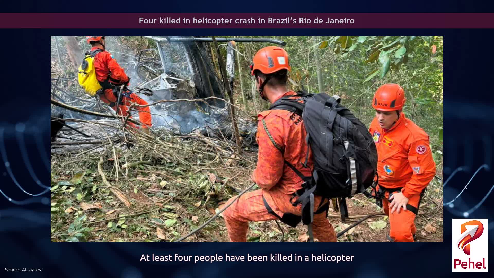 Four killed in helicopter crash in Brazil’s Rio de Janeiro