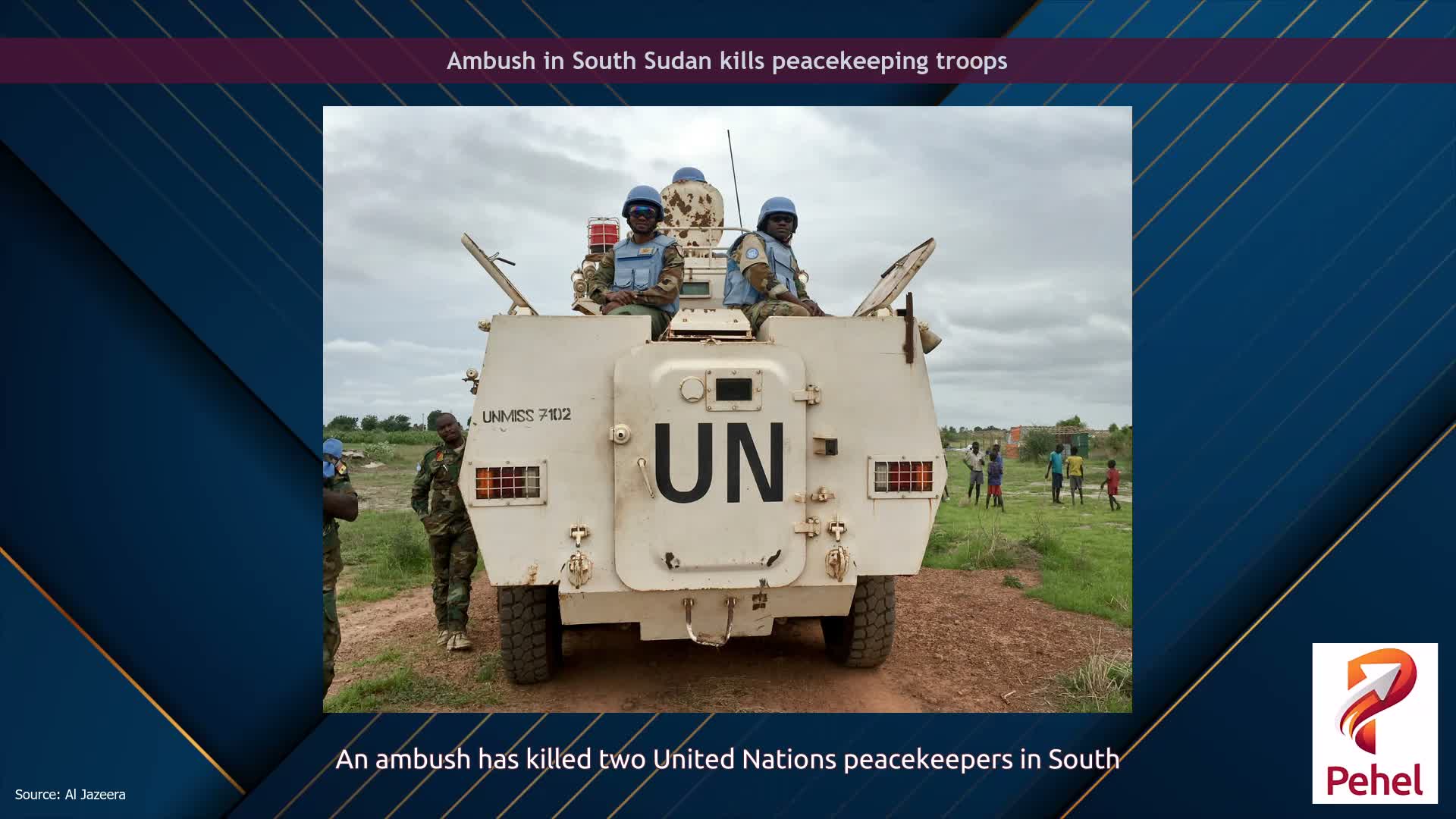 Ambush in South Sudan kills peacekeeping troops