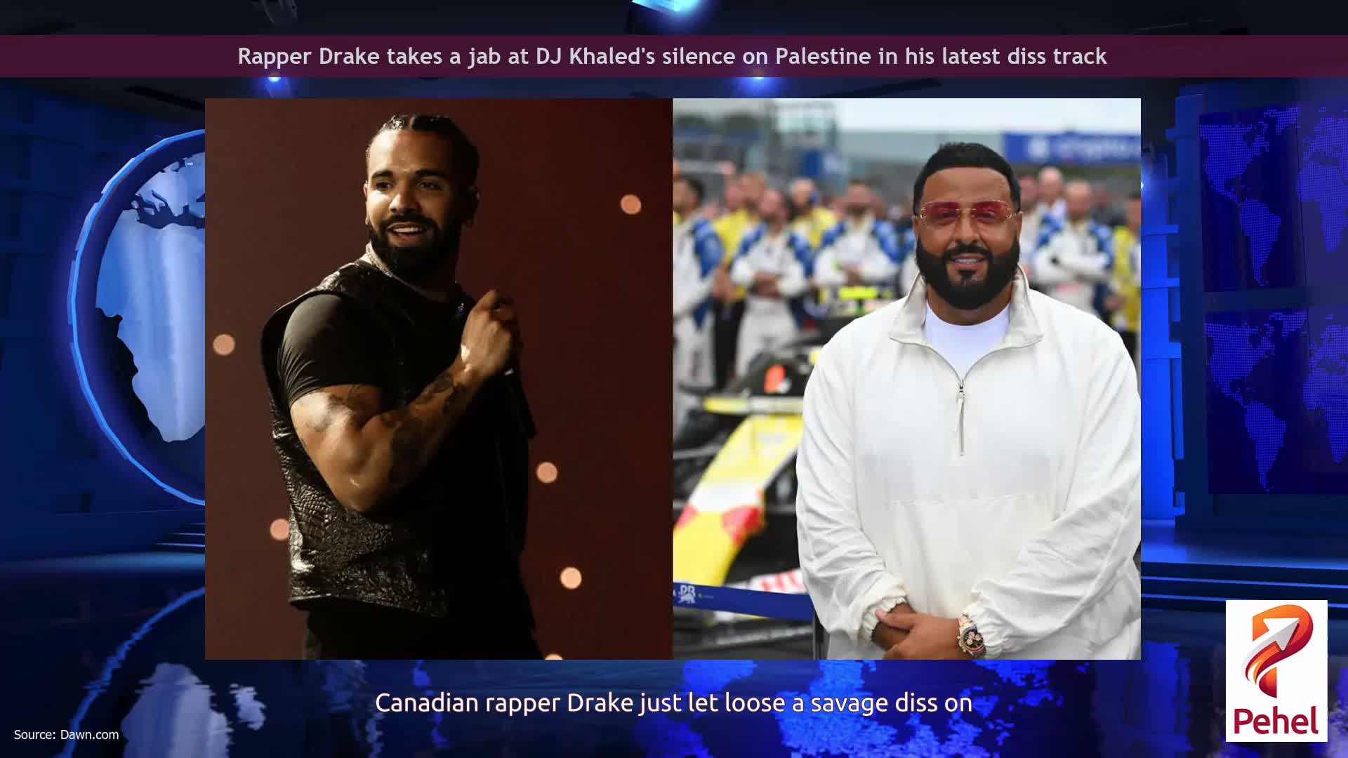 Rapper Drake takes a jab at DJ Khaled's silence on Palestine in his latest diss track
