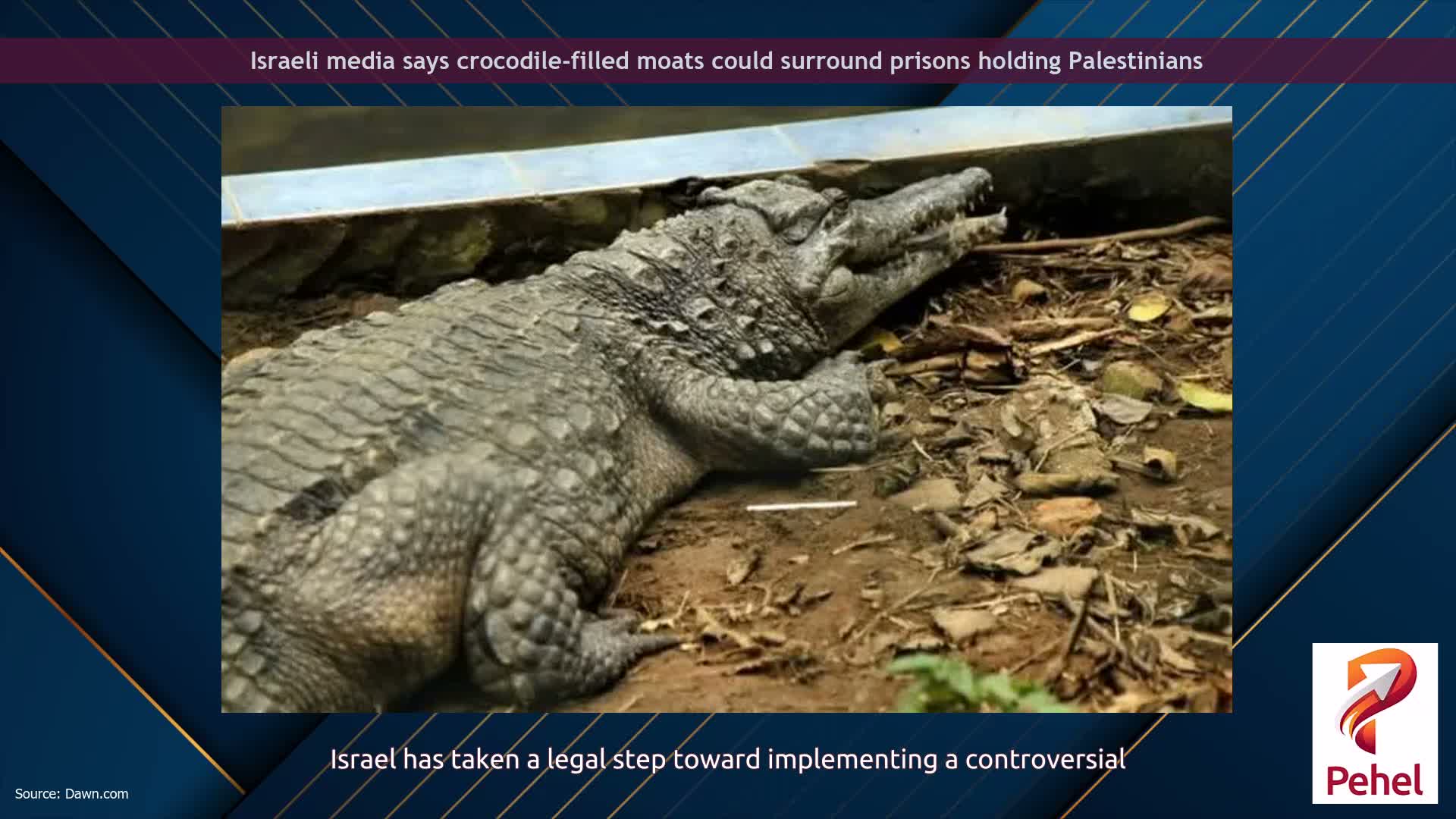 Israeli media says crocodile-filled moats could surround prisons holding Palestinians