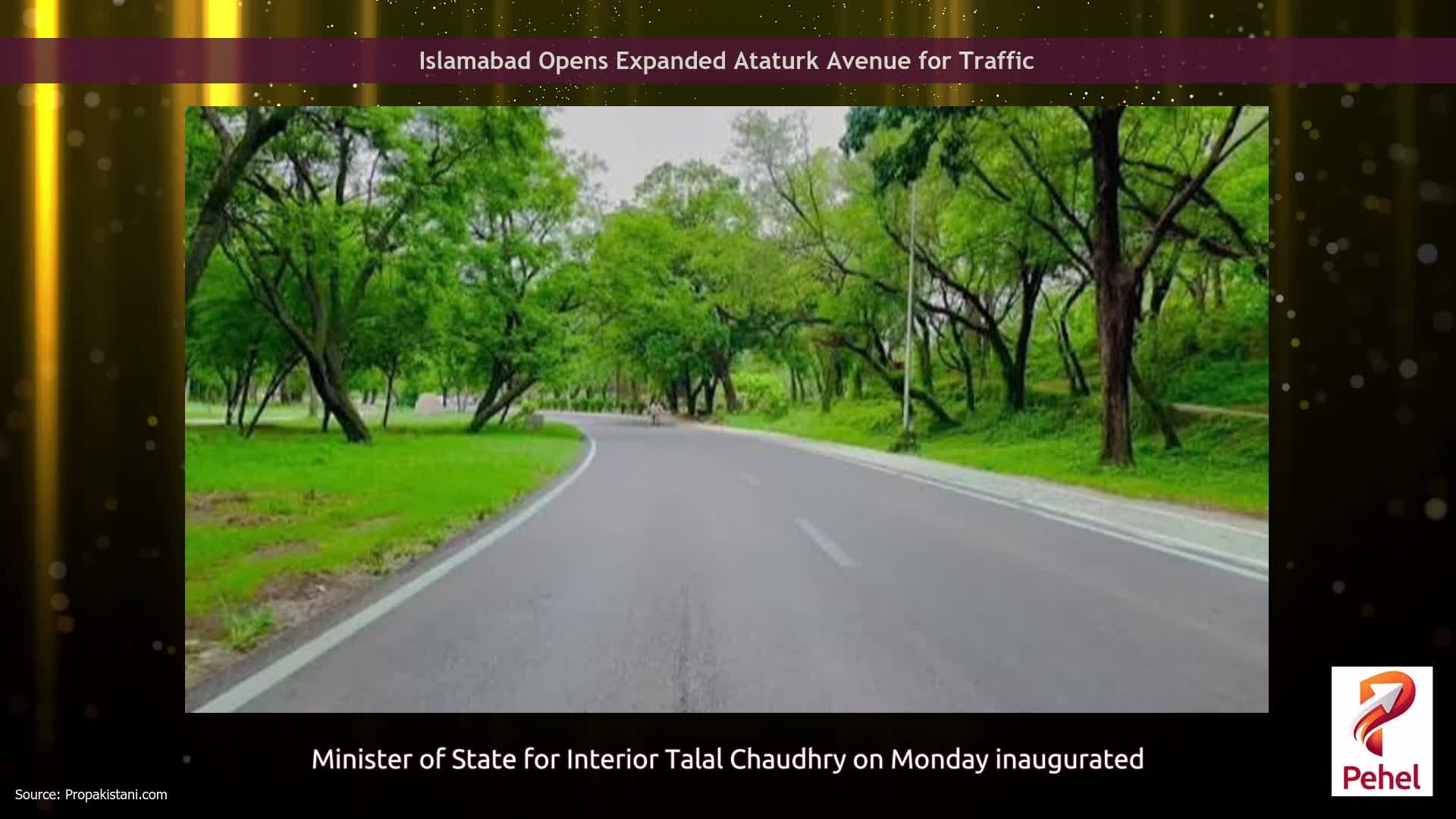 Islamabad Opens Expanded Ataturk Avenue for Traffic